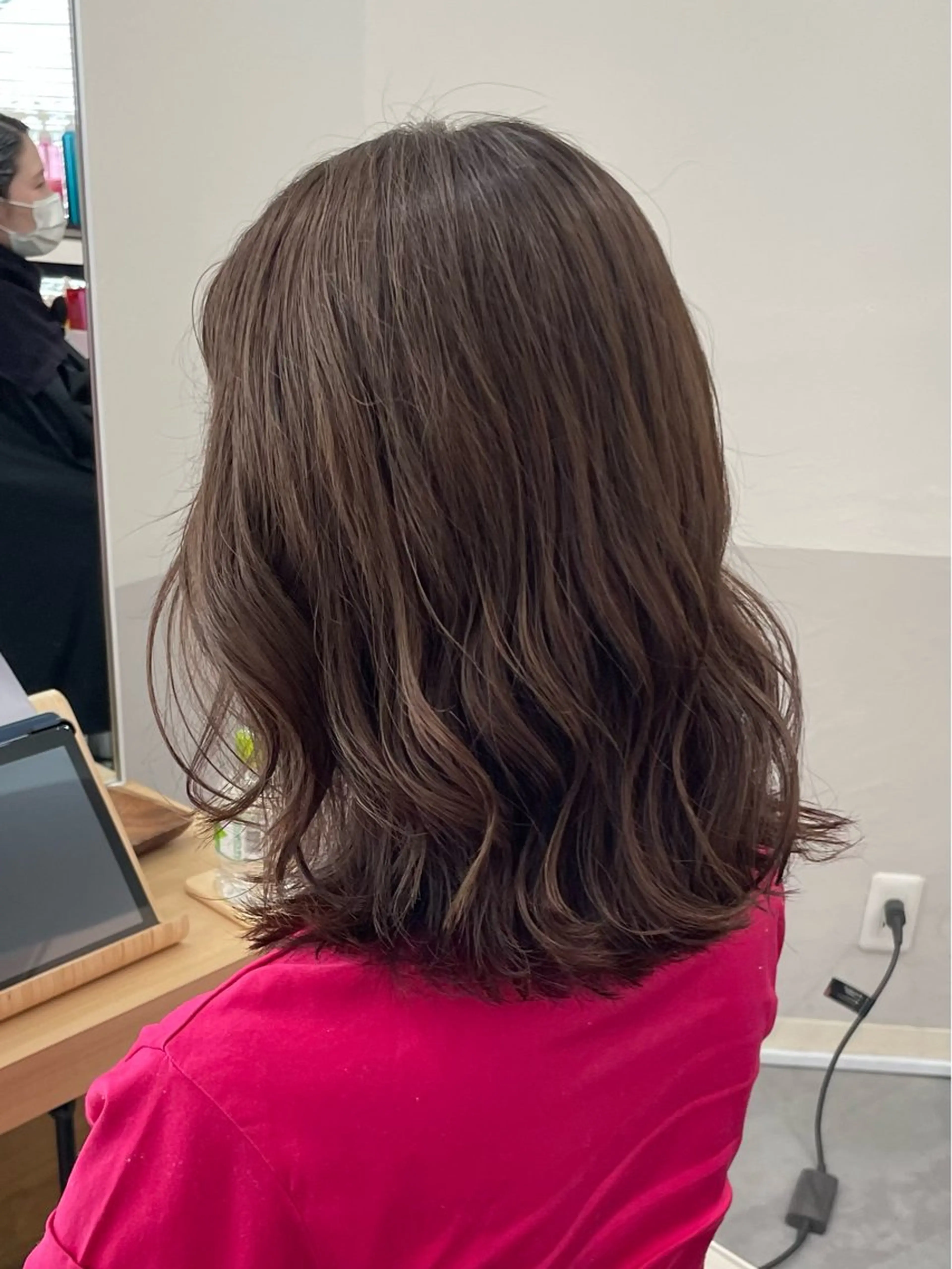 ミディアム カラー 💚色落ちまで可愛い 髪質改善カラーゆうまのヘアスタイル