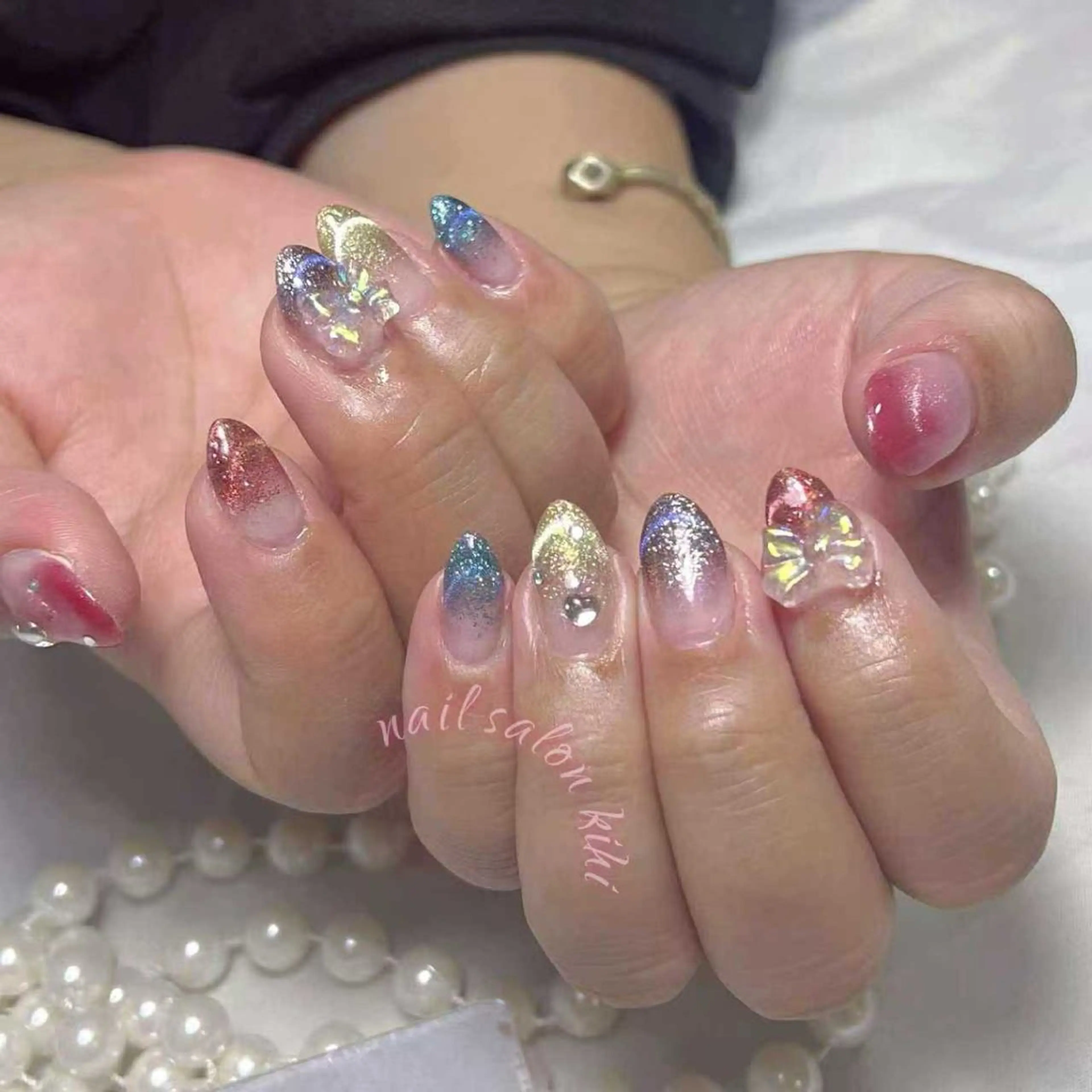 ネイル アートネイル フレンチネイル ジェルネイル グラデーション 韓国ネイル ハンドネイル ハンドケア Nail Salon Kihi さくらのネイルデザイン