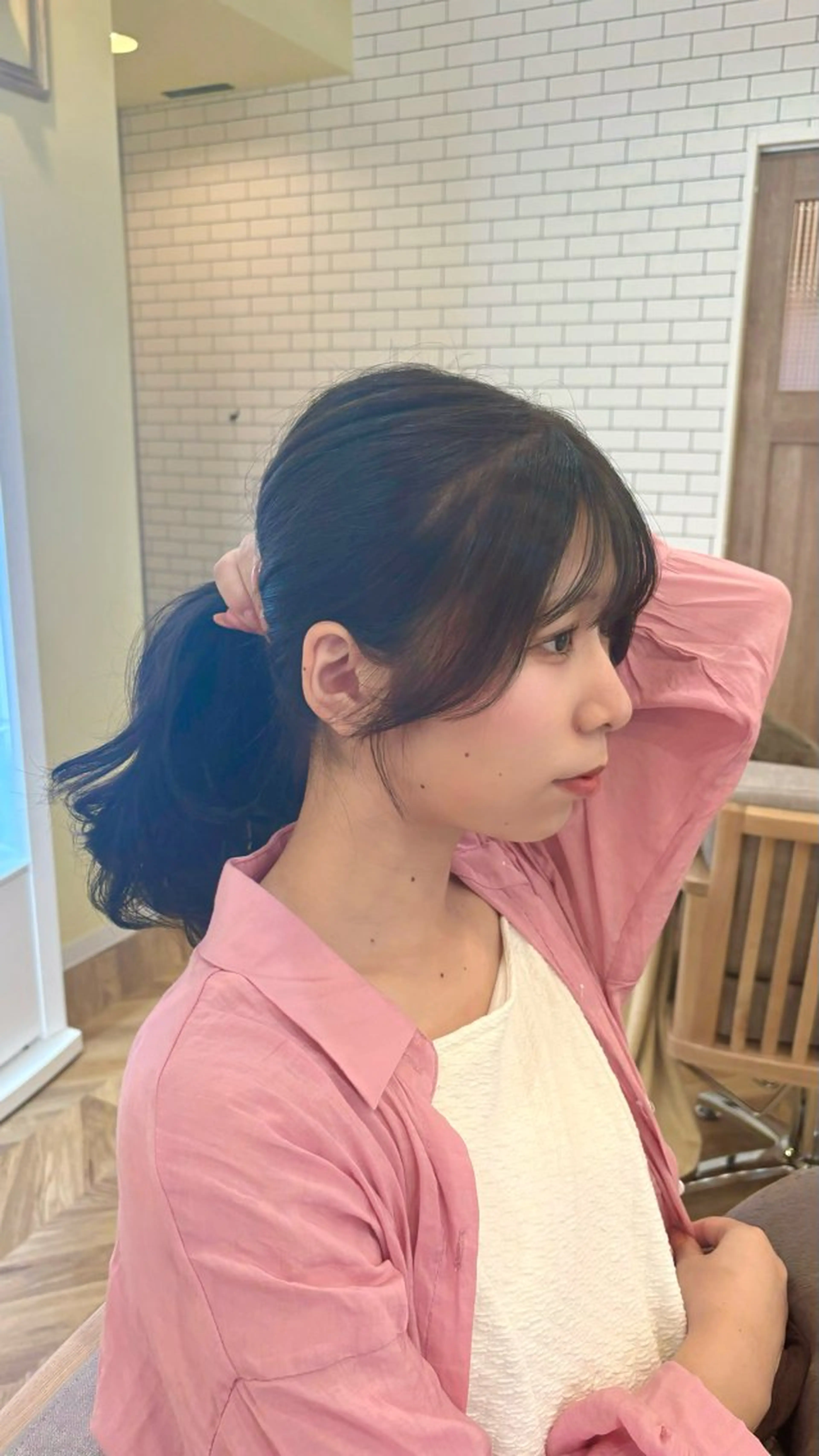 セミロング 韓国風ヘア カット ヘアカラー 村上 乃綾のヘアスタイル