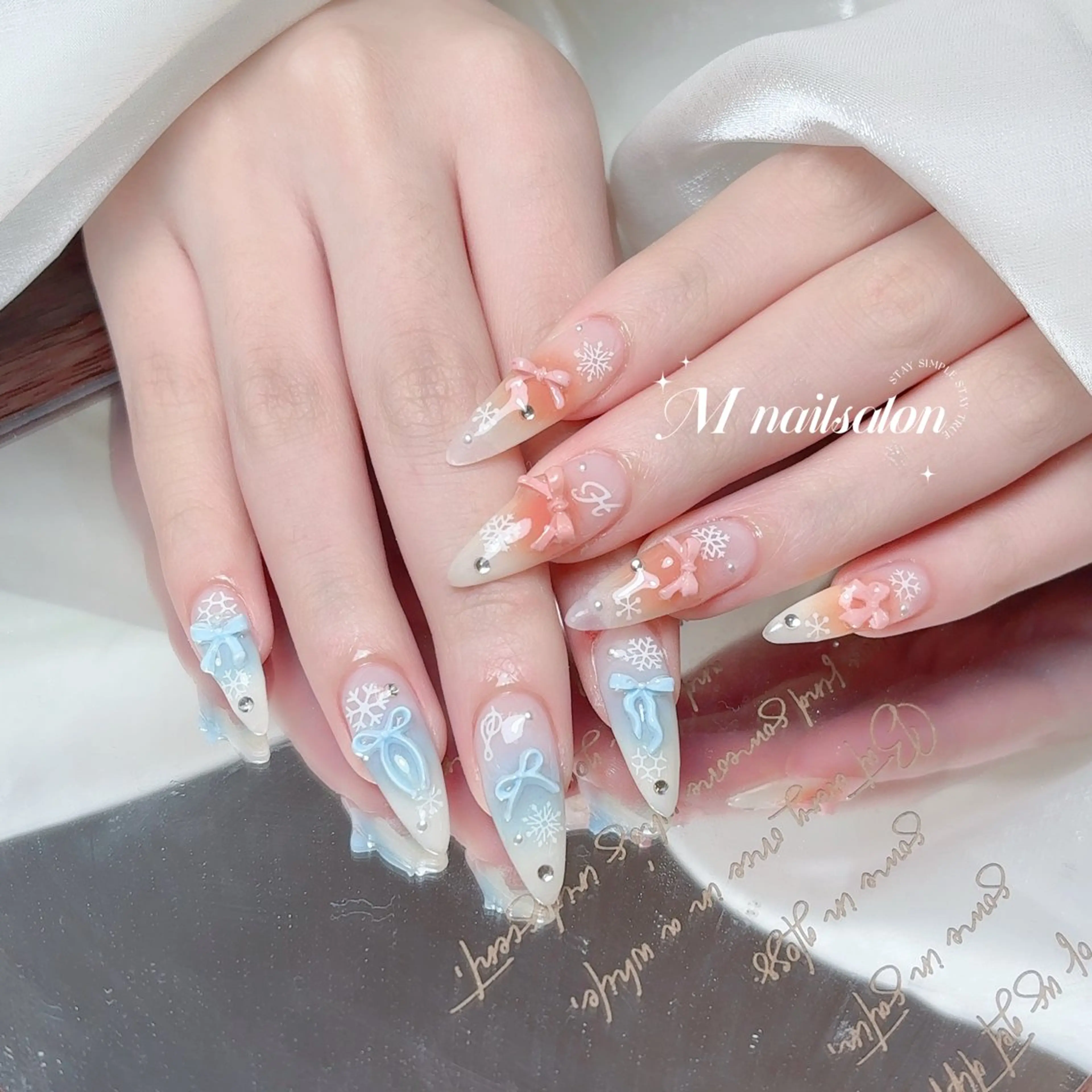 ネイル ハンドネイル M🌷nail 長さだし専門店のネイルデザイン
