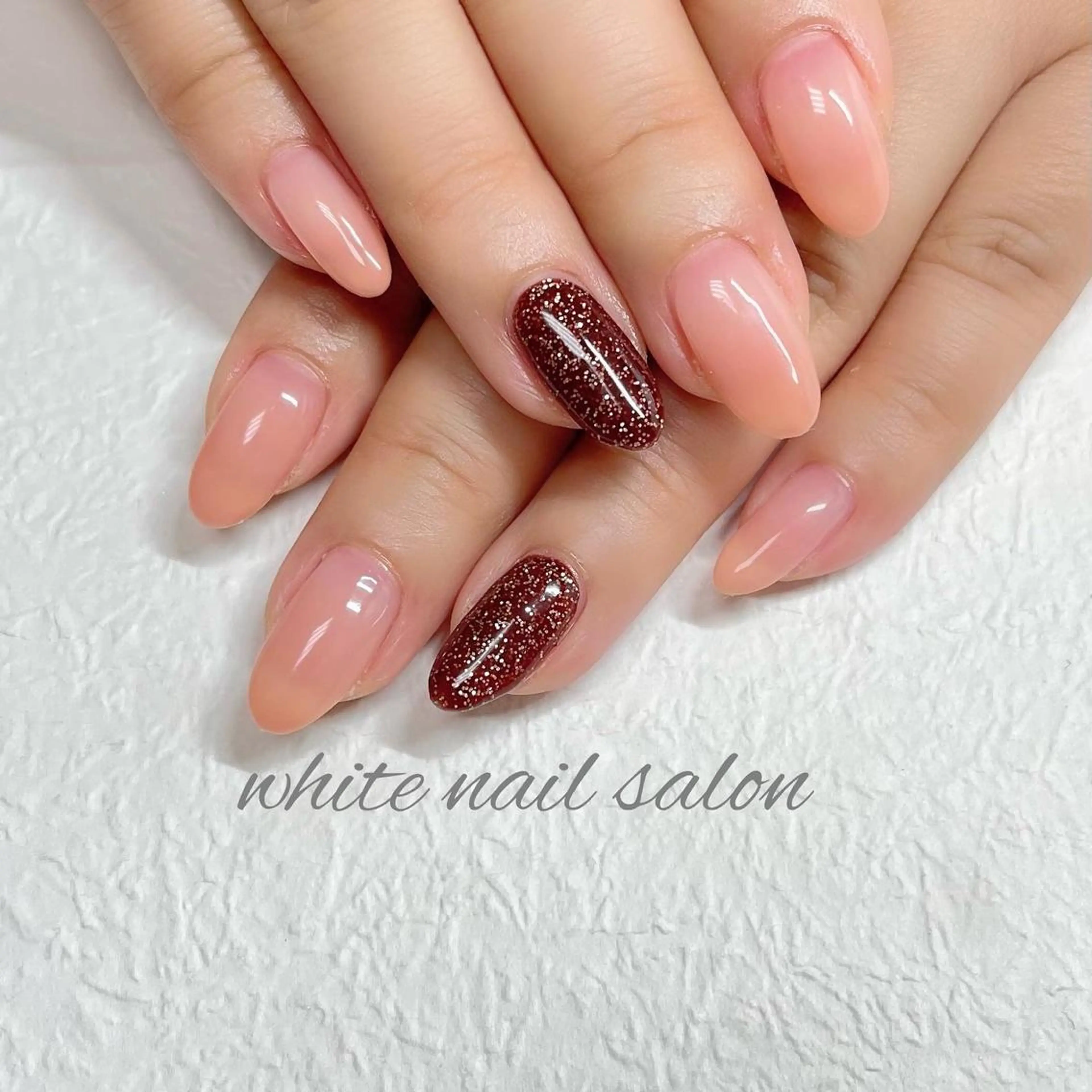 ネイル フットネイル ジェルネイル ハードジェル ラメ(グリッター) 持ち込み ハンドネイル white nail salonのネイルデザイン