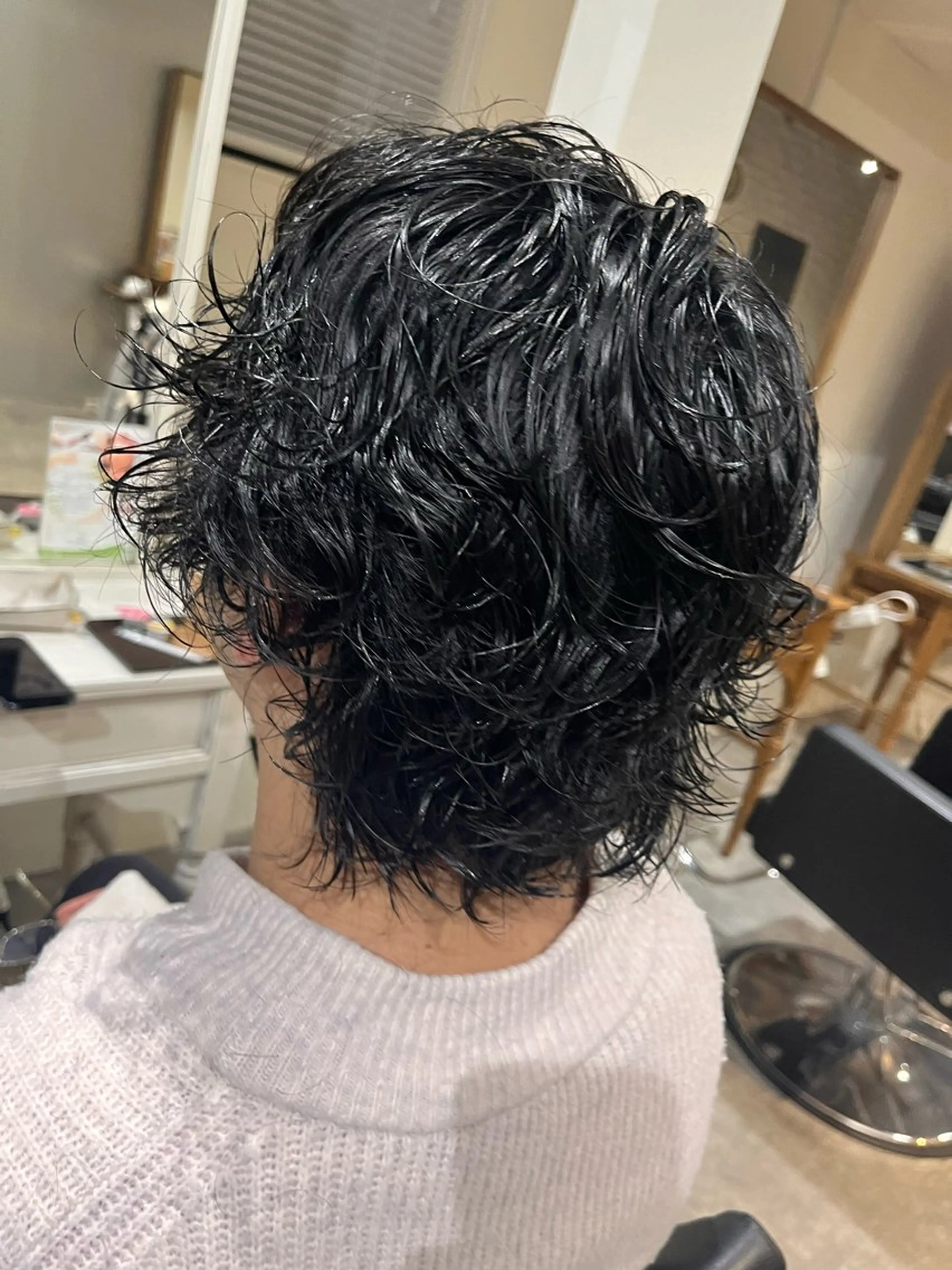 ミディアム パーマ メンズ ミディアムパーマ メンズパーマ 🔥メンズ専門 /福島慶也🔥のヘアスタイル