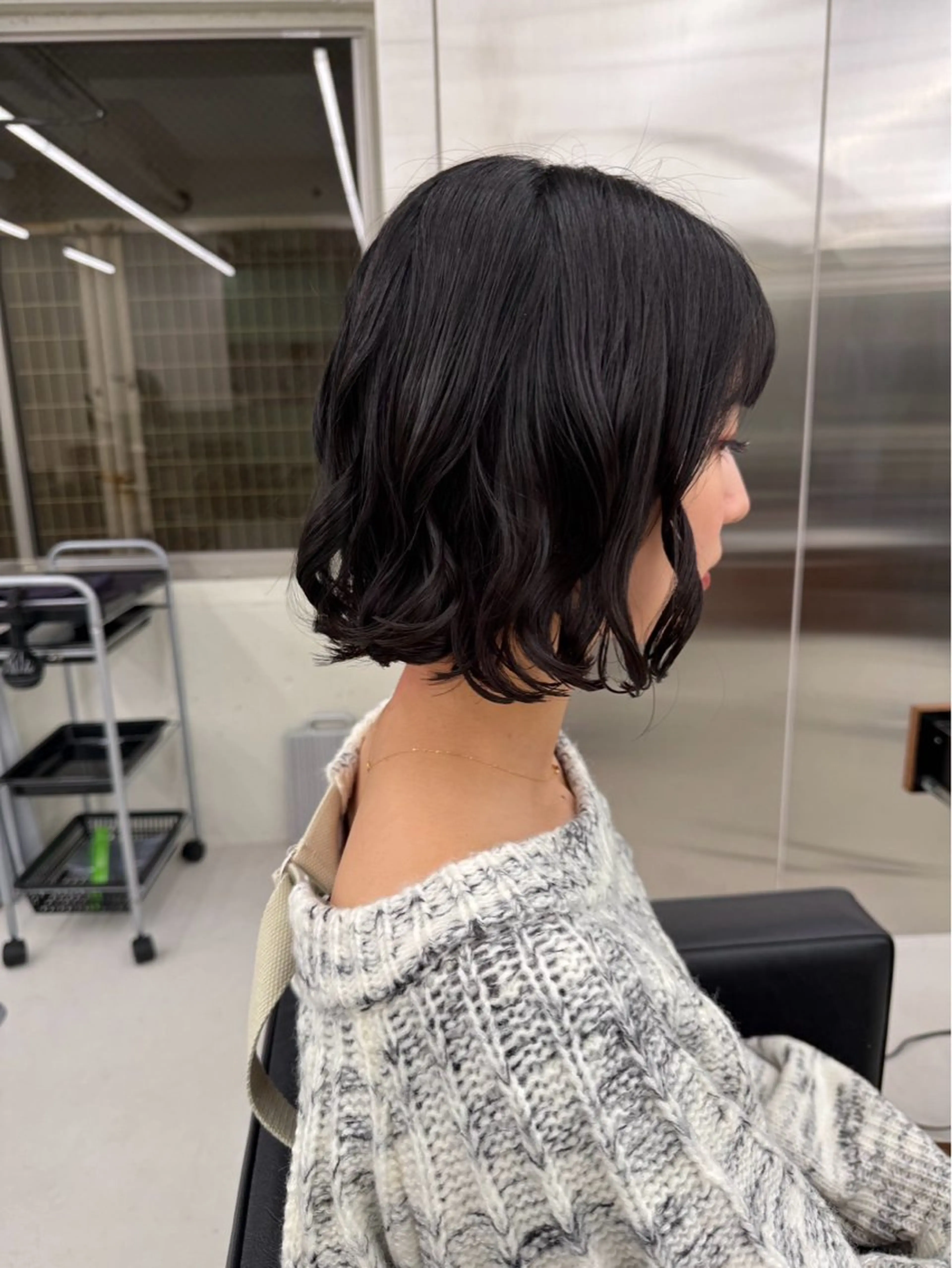 ショート パーマ ボブ パーマ ボブコテ巻き風 パーマのヘアスタイル