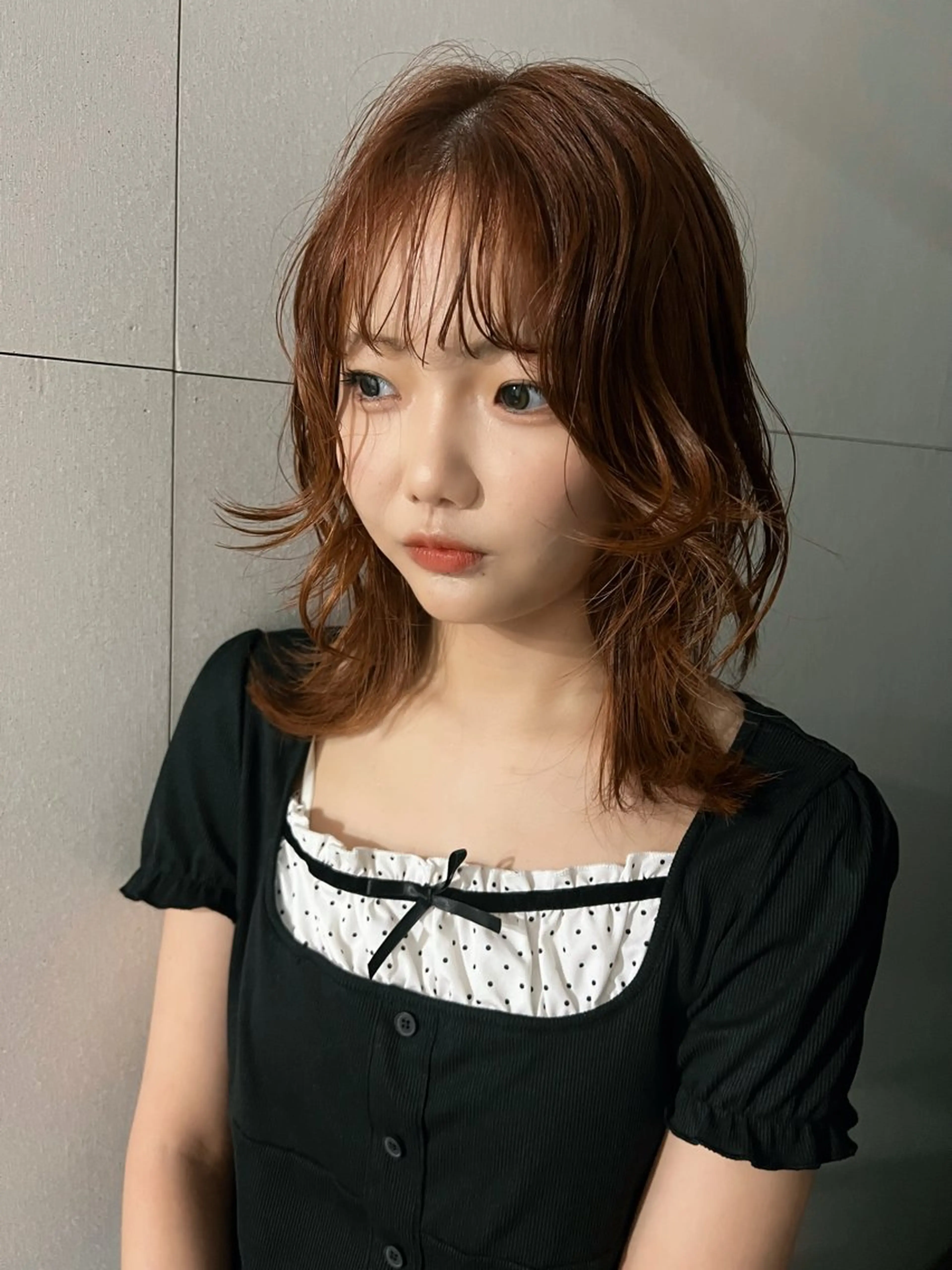 ミディアム カット ヘアカラー nishibu ayukaのヘアスタイル