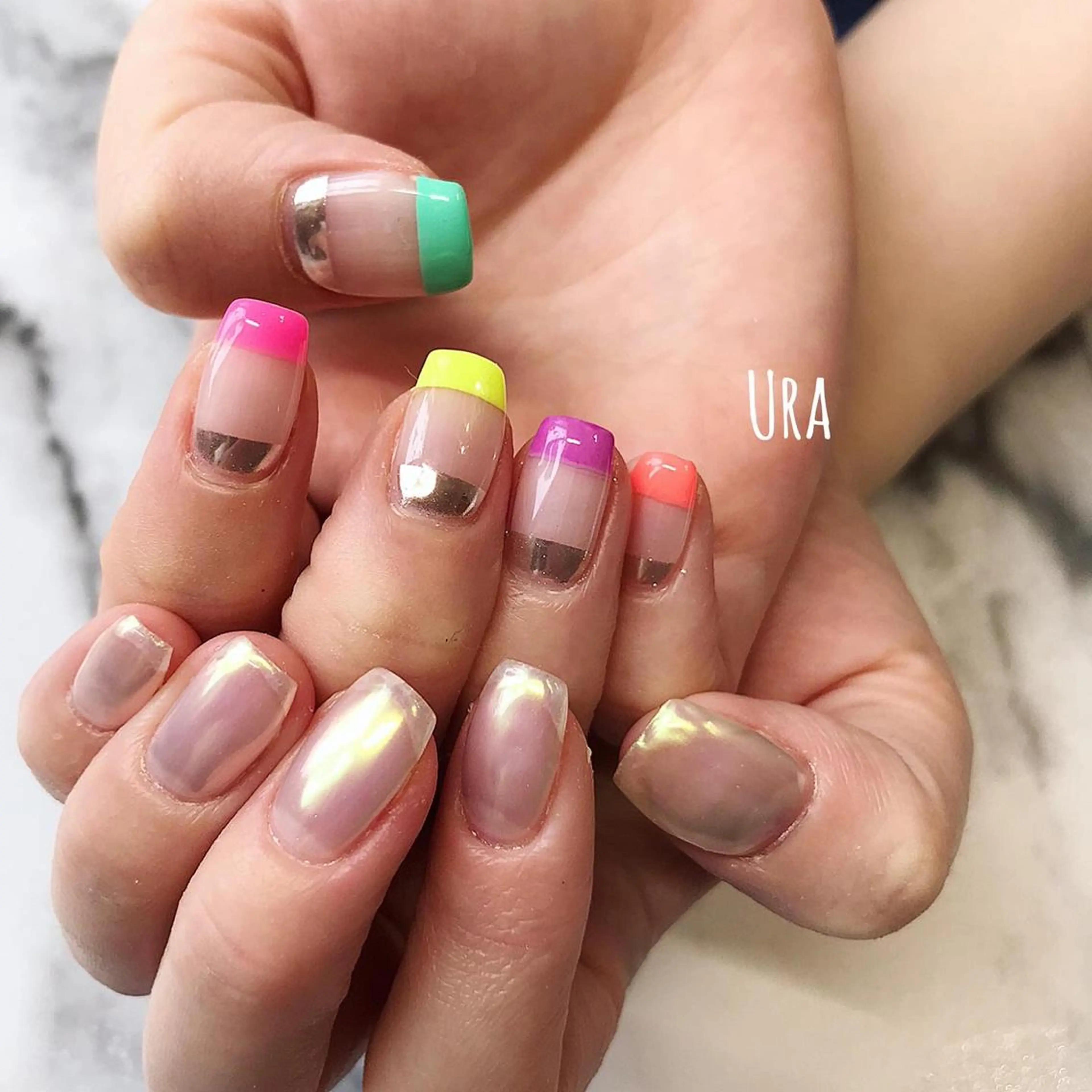 ネイル 夏ネイル ハンドネイル UrakoNail 《nail》のネイルデザイン