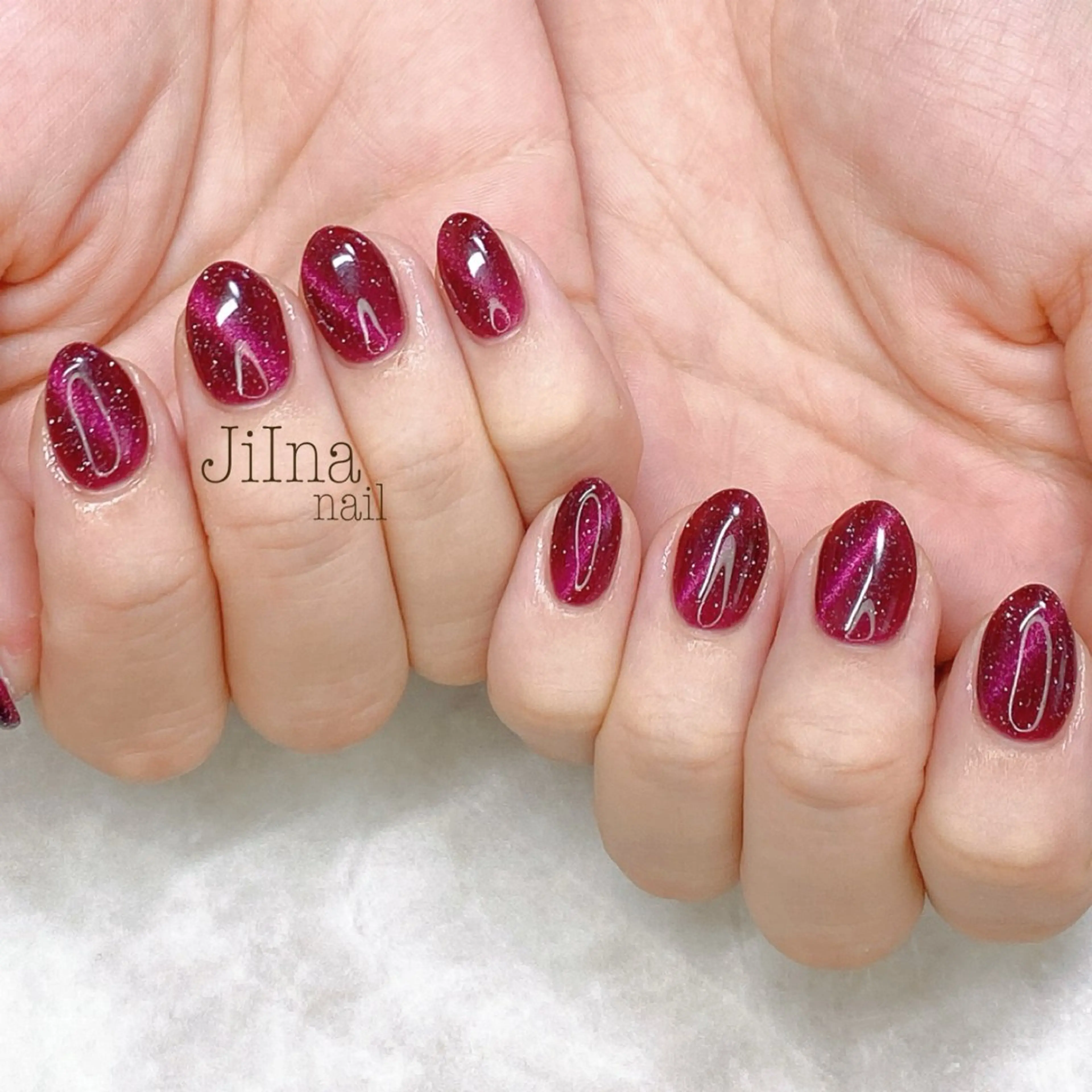 ネイル フラッシュネイル フラッシュマグ ワンカラーネイル JiIna nailのネイルデザイン