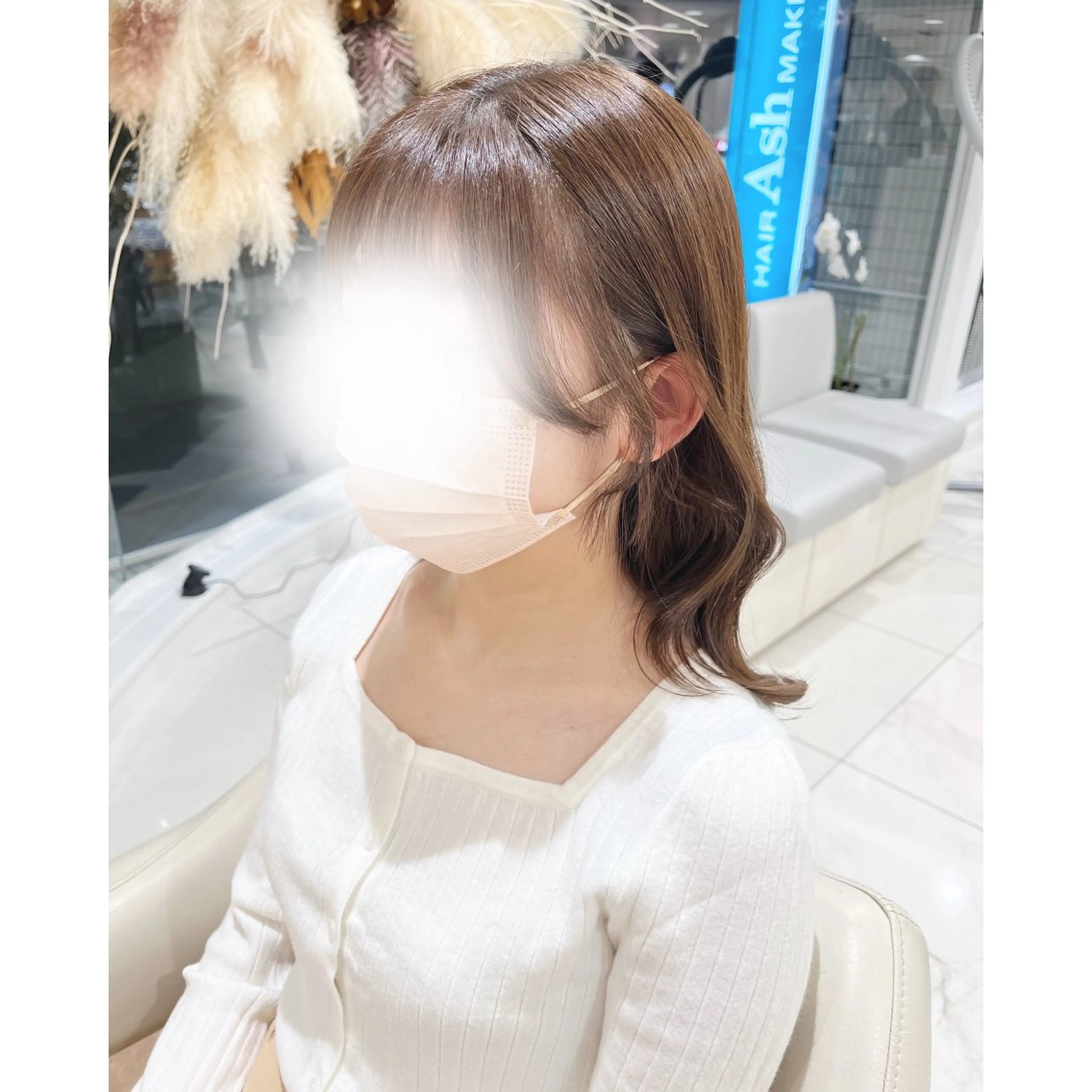 セミロング カラー 韓国ヘア 🎀中川綾乃🎀のヘアスタイル