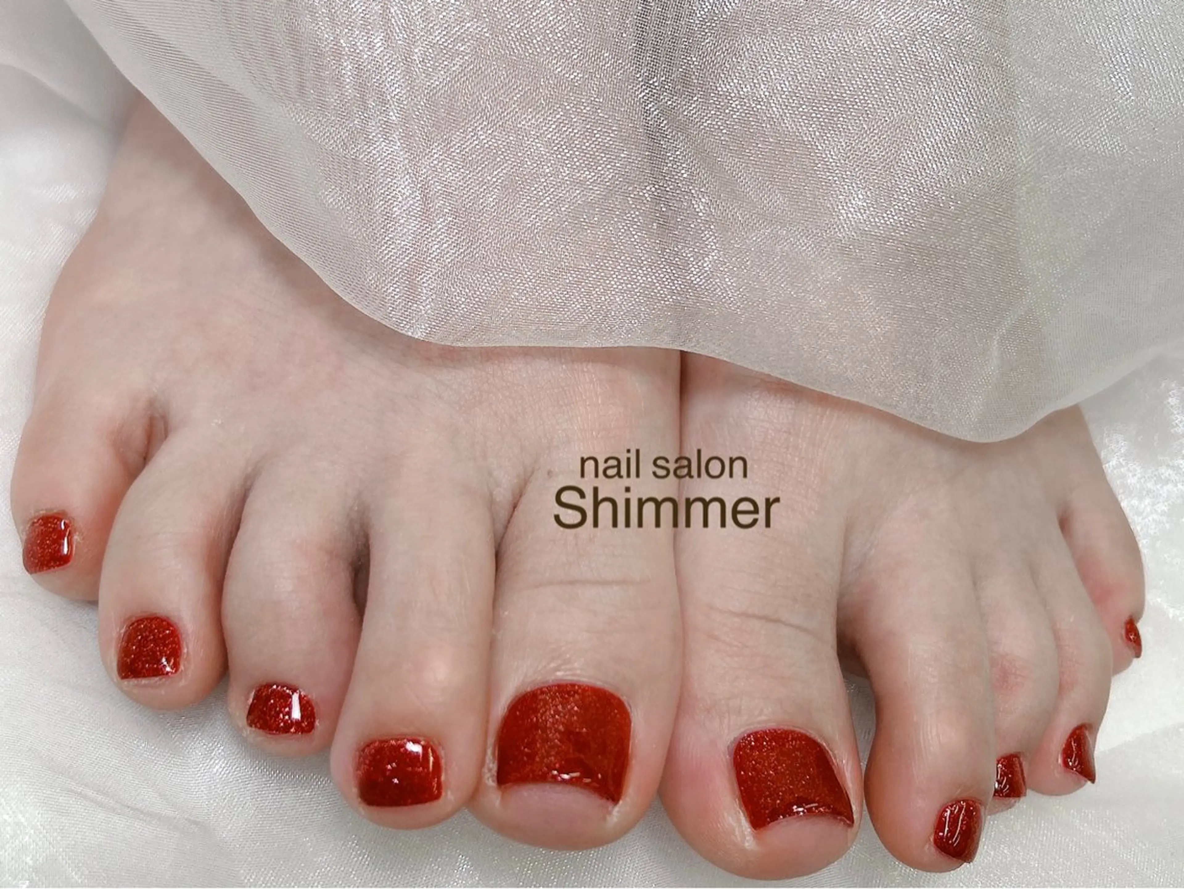 ネイル フットネイル Shimmer Risaのネイルデザイン