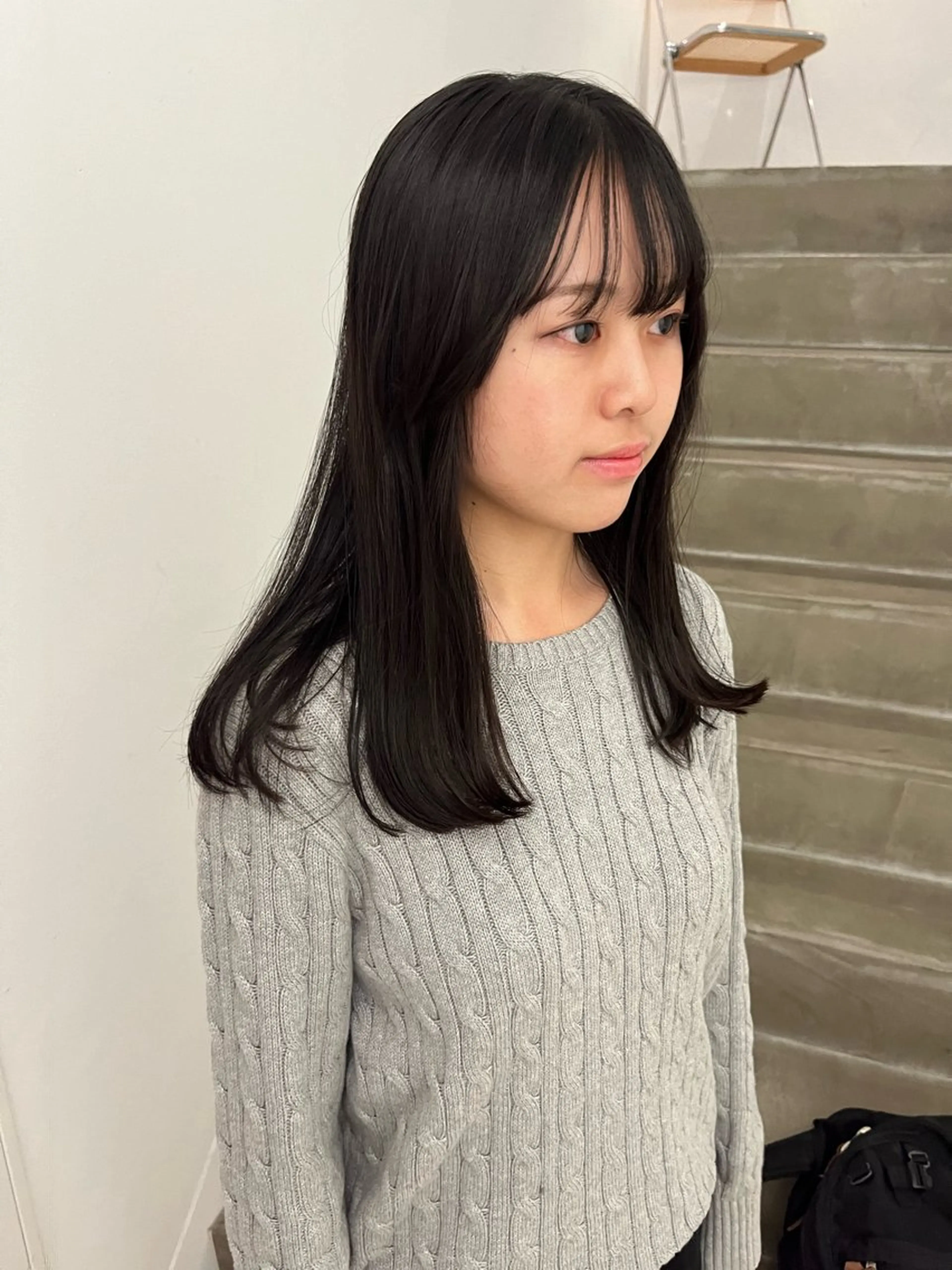 セミロング e･n･u烏丸所属・やまのうち もえのヘアスタイル
