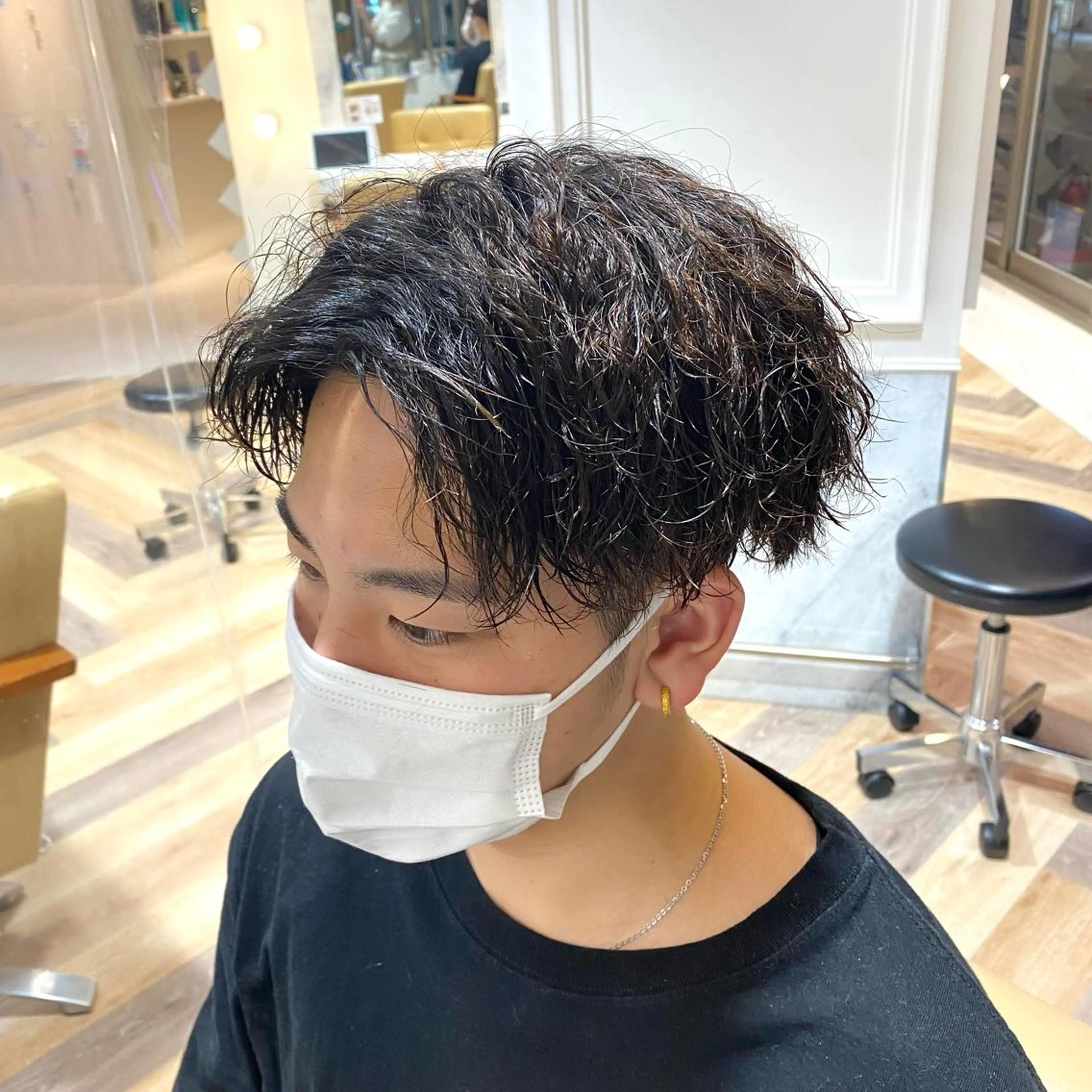 パーマ メンズ マッシュ メンズパーマ ツイストスパイラルパーマ スパイラルパーマ 三好 涼華のヘアスタイル