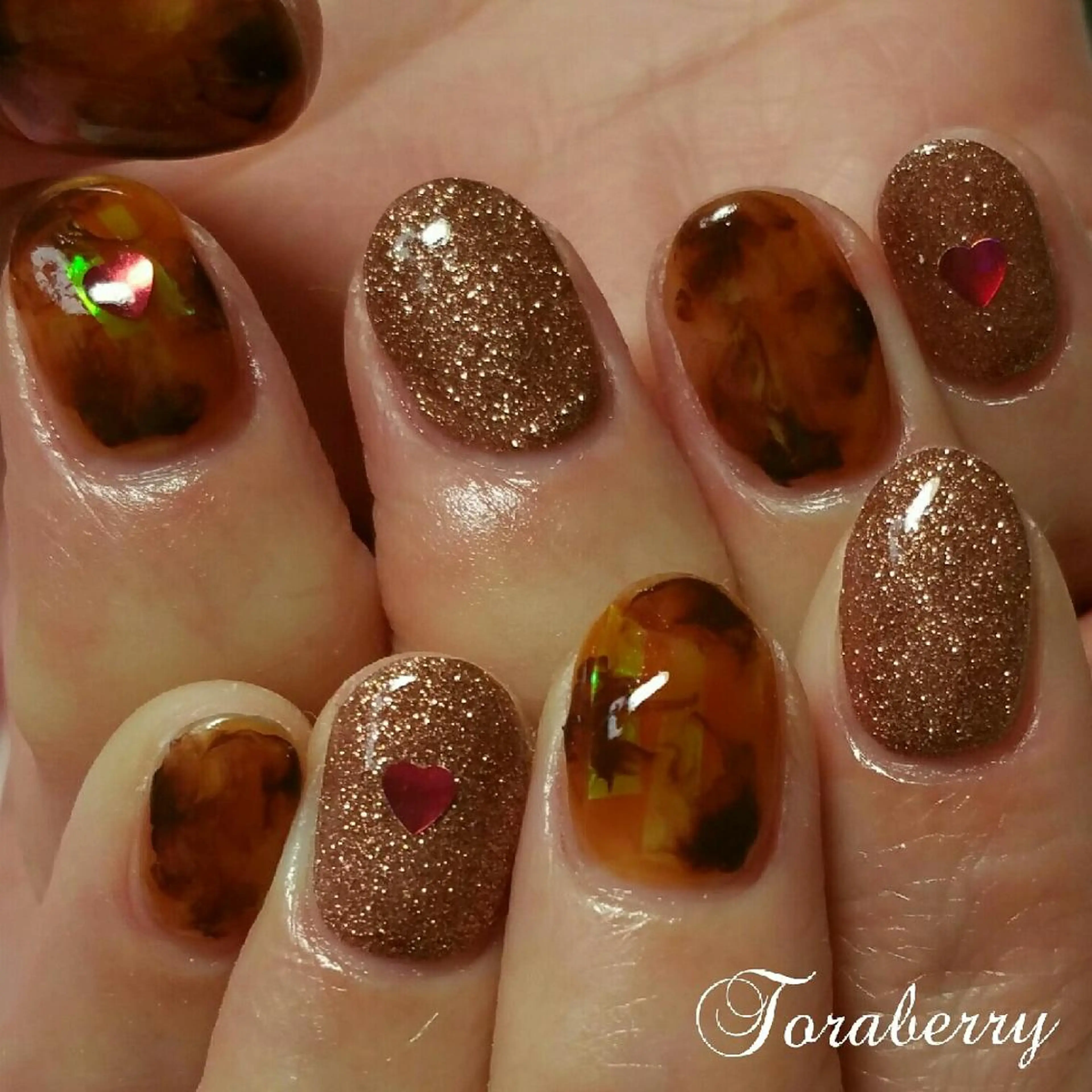 ネイル べっ甲ネイル ハンドネイル ネイリスト なつみのネイルデザイン