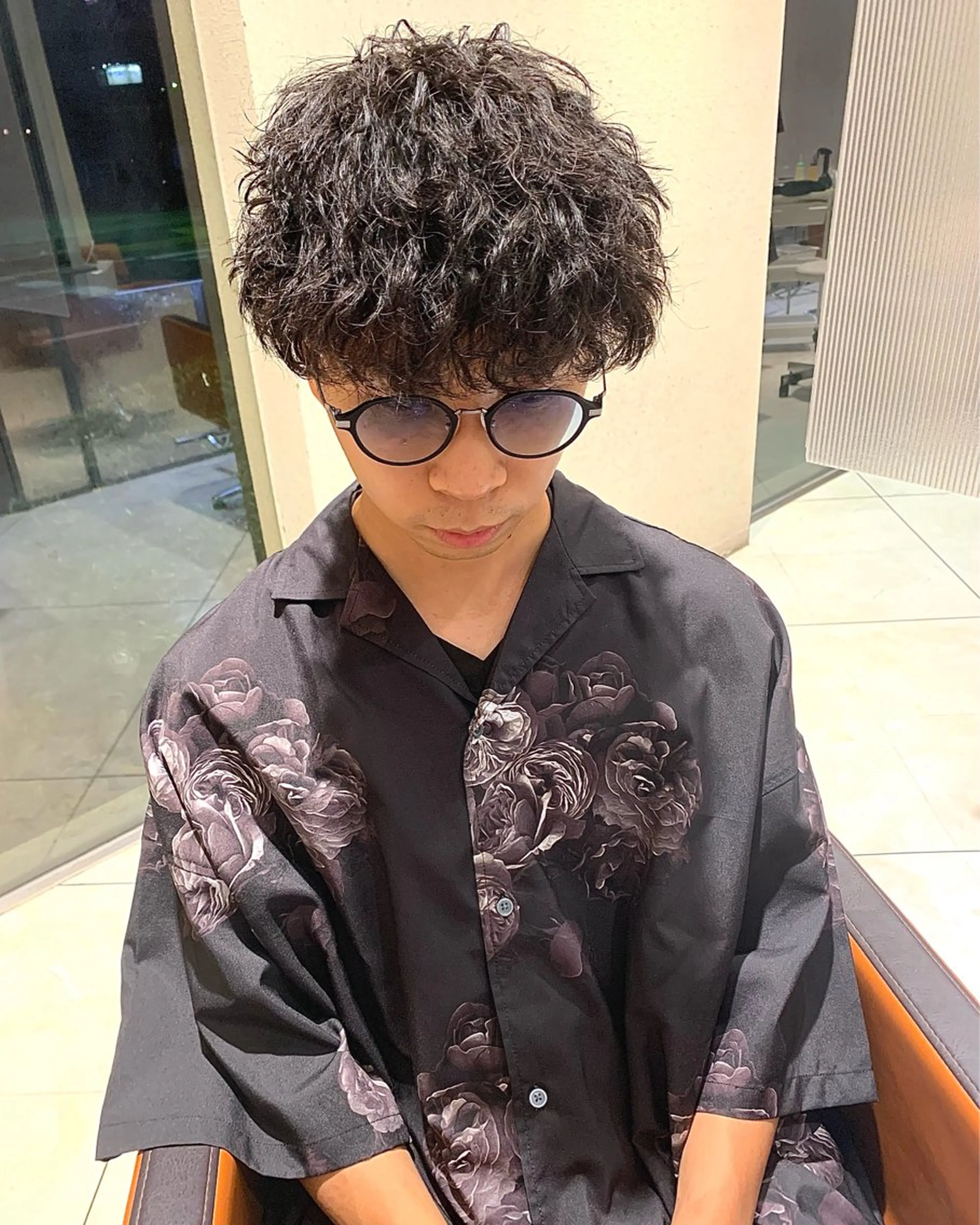 パーマ メンズ 山中 翔平のヘアスタイル