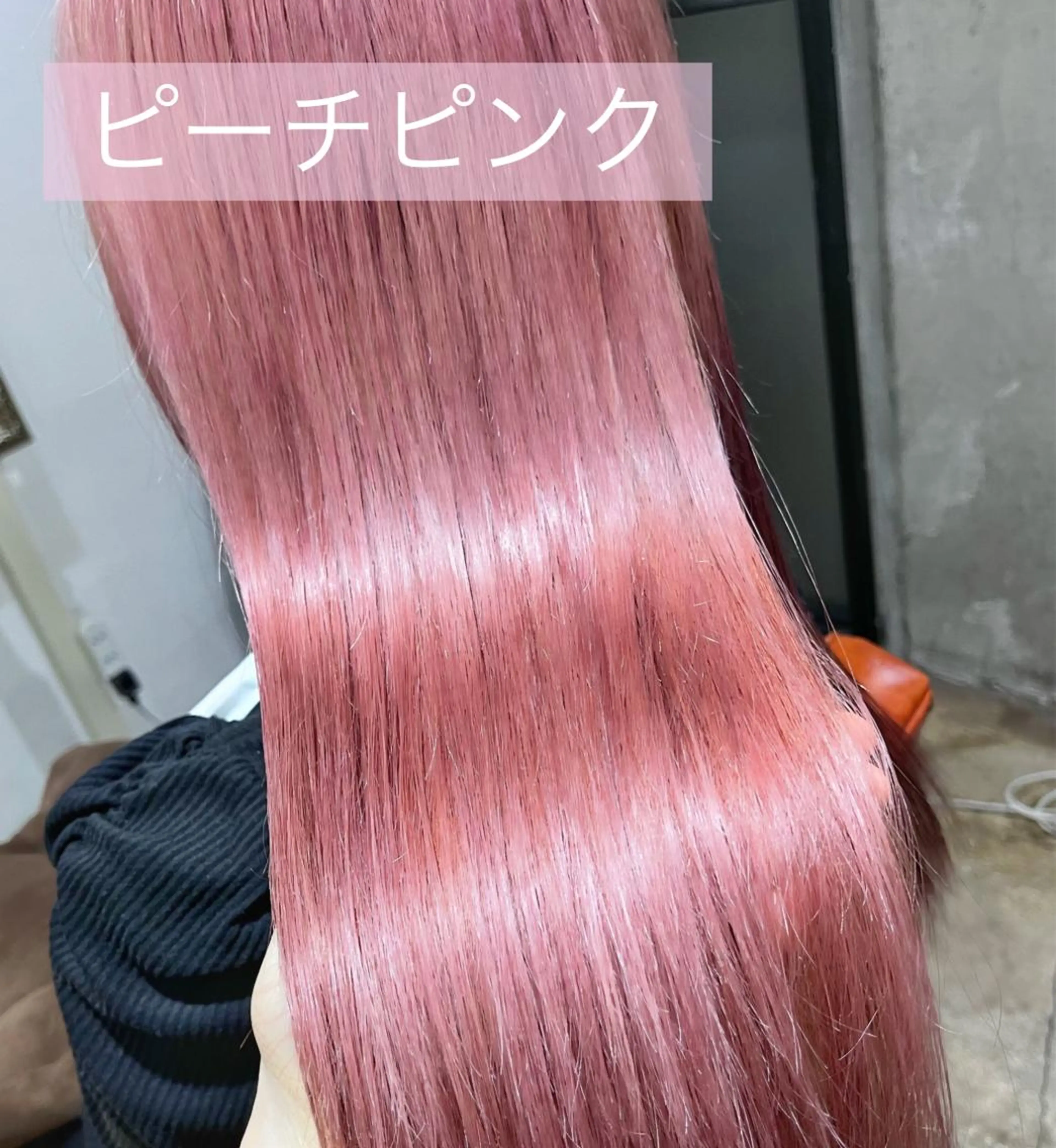 セミロング カラー ヘアアレンジ ピンクカラー ヘアカラー ピンクカラー🩷 ヘアセットＮＯ.1のヘアスタイル