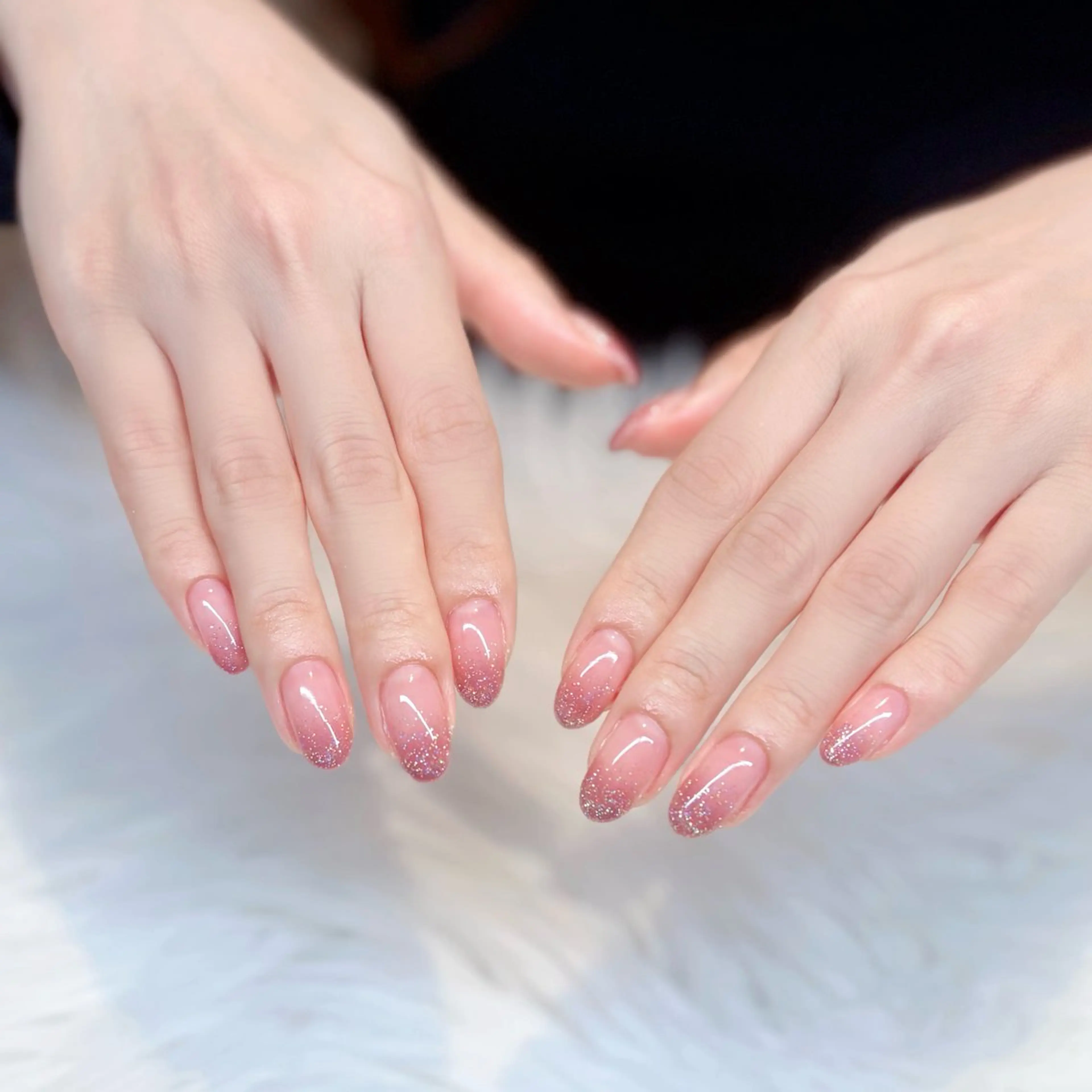 ネイル フラッシュネイル グラデーション キラキラネイル ラメ(グリッター) シンプルネイル ハンドネイル Keli Nail 難波のネイルデザイン