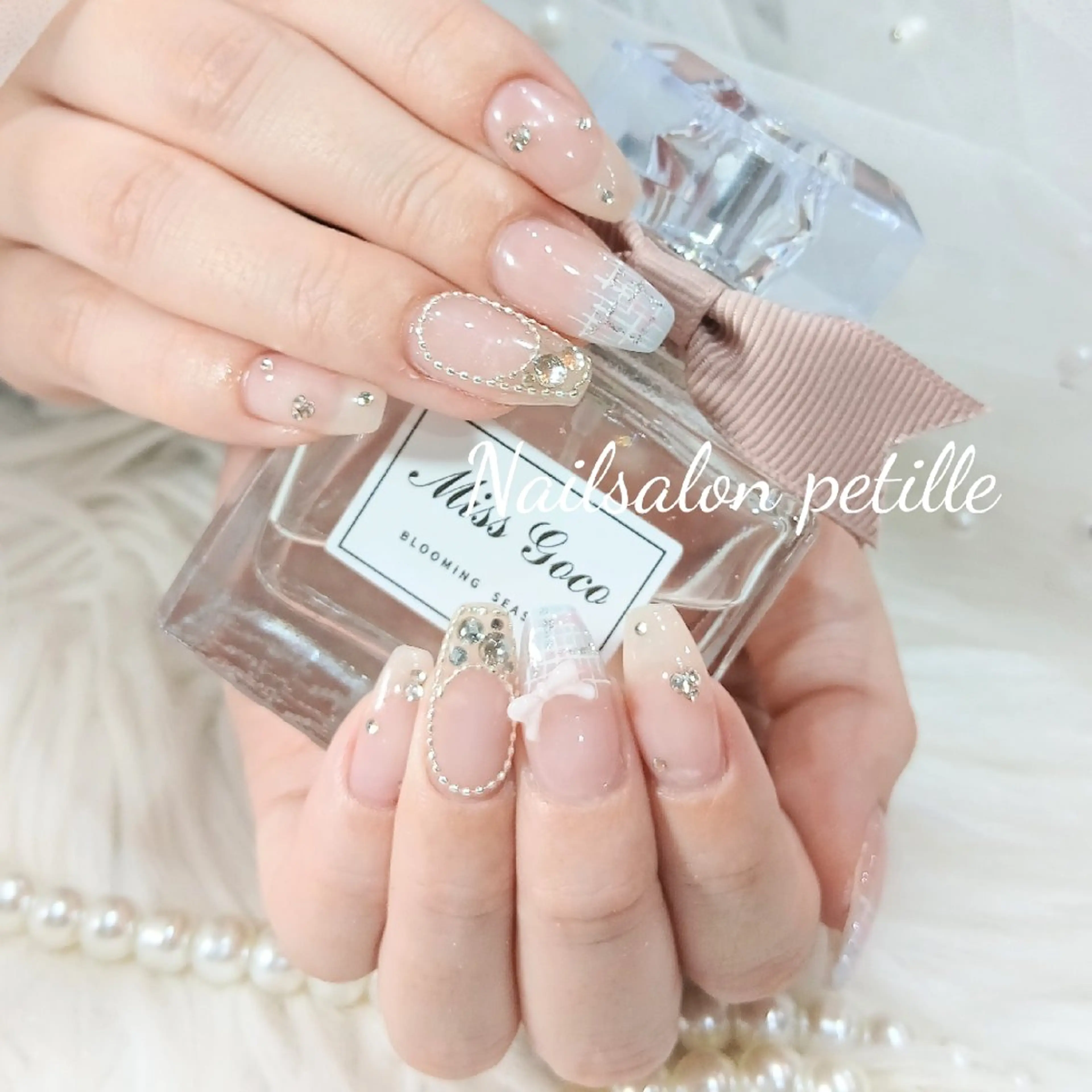 ネイル ツイードネイル ハンドネイル たかなし かなのネイルデザイン