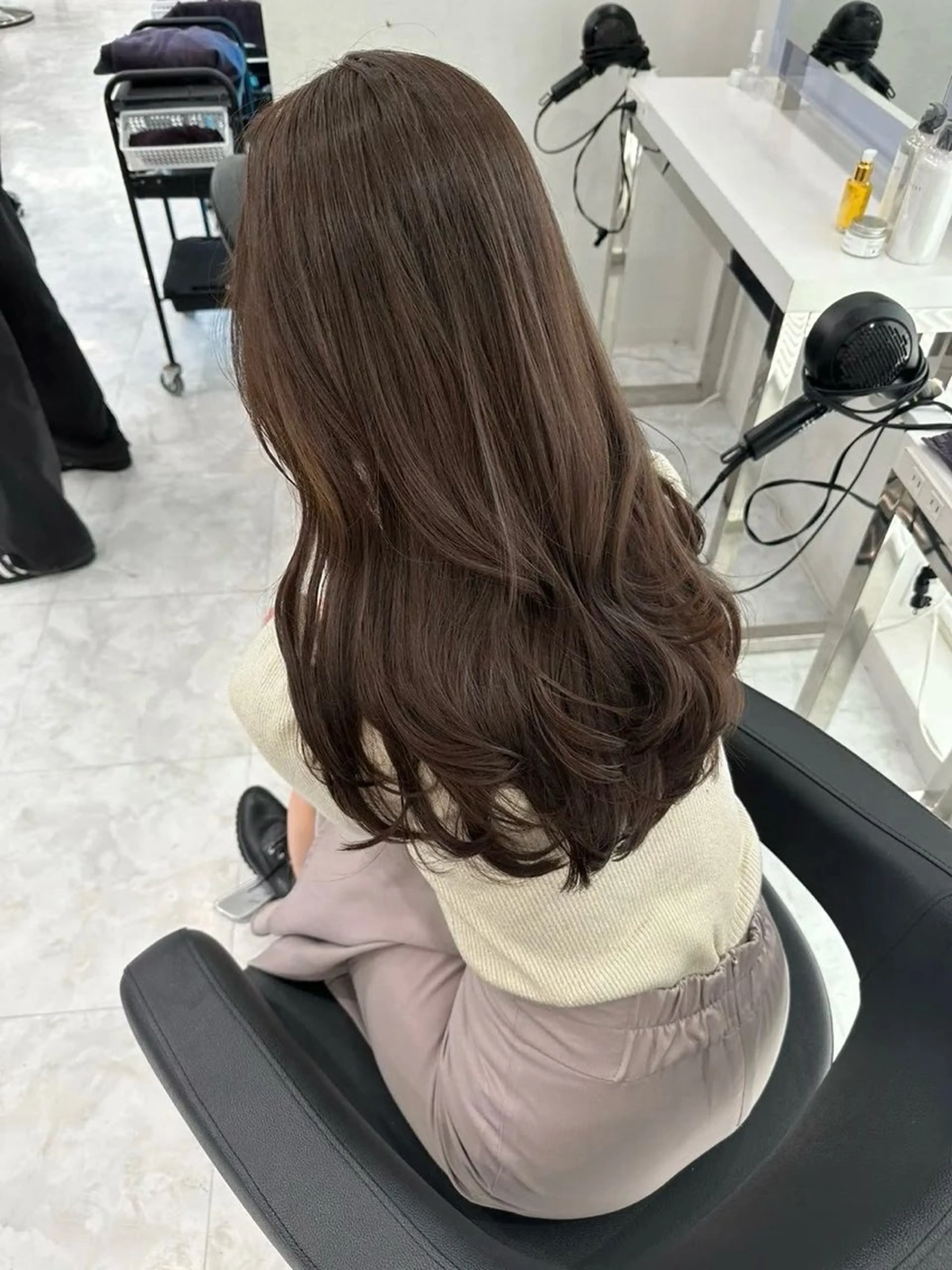 ロング カラー ヘアアレンジ カット ヘアカラー トリートメント レイヤー/艶ベージュ /🎀Saki🎀のヘアスタイル