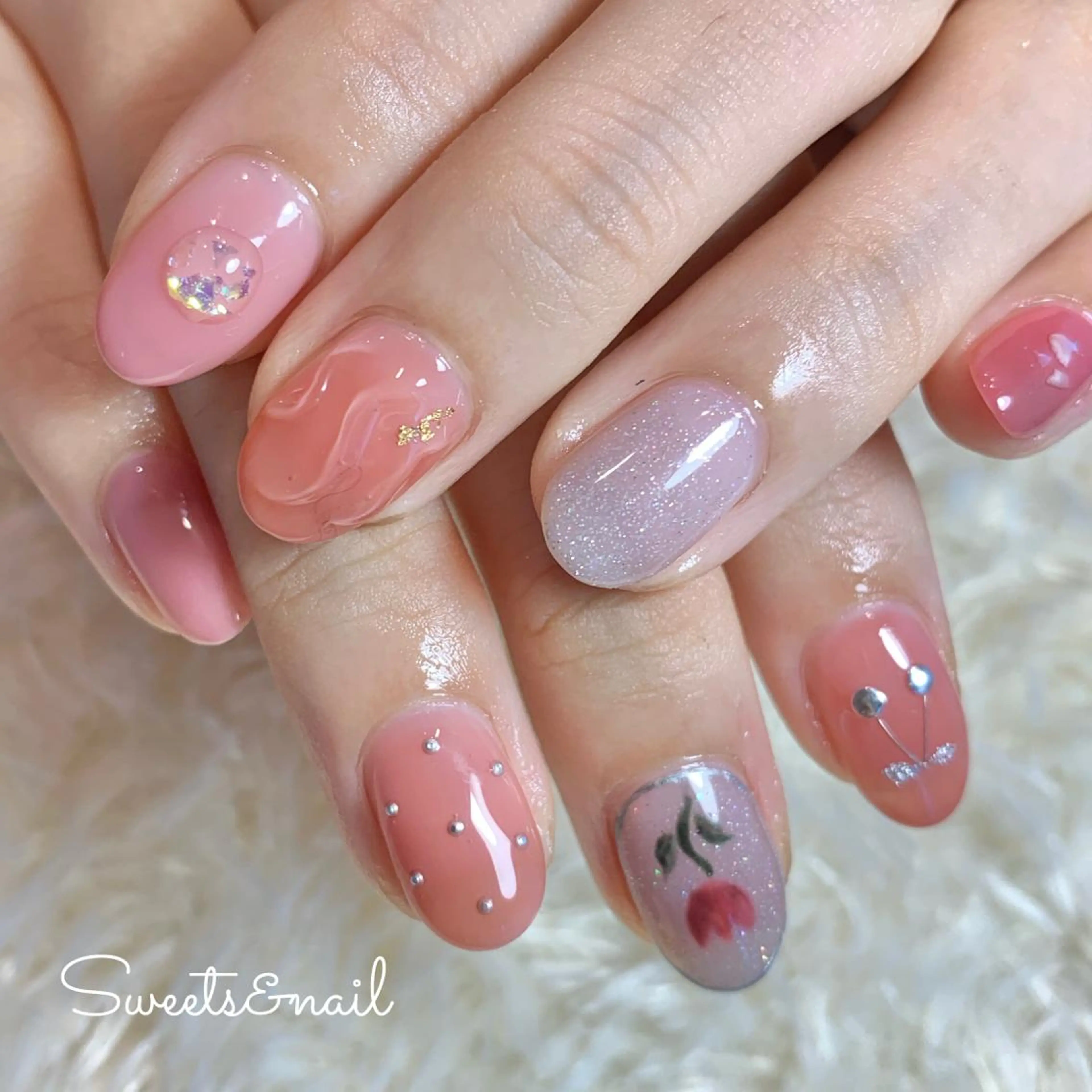 ネイル ガーリー Sweets &nailのネイルデザイン