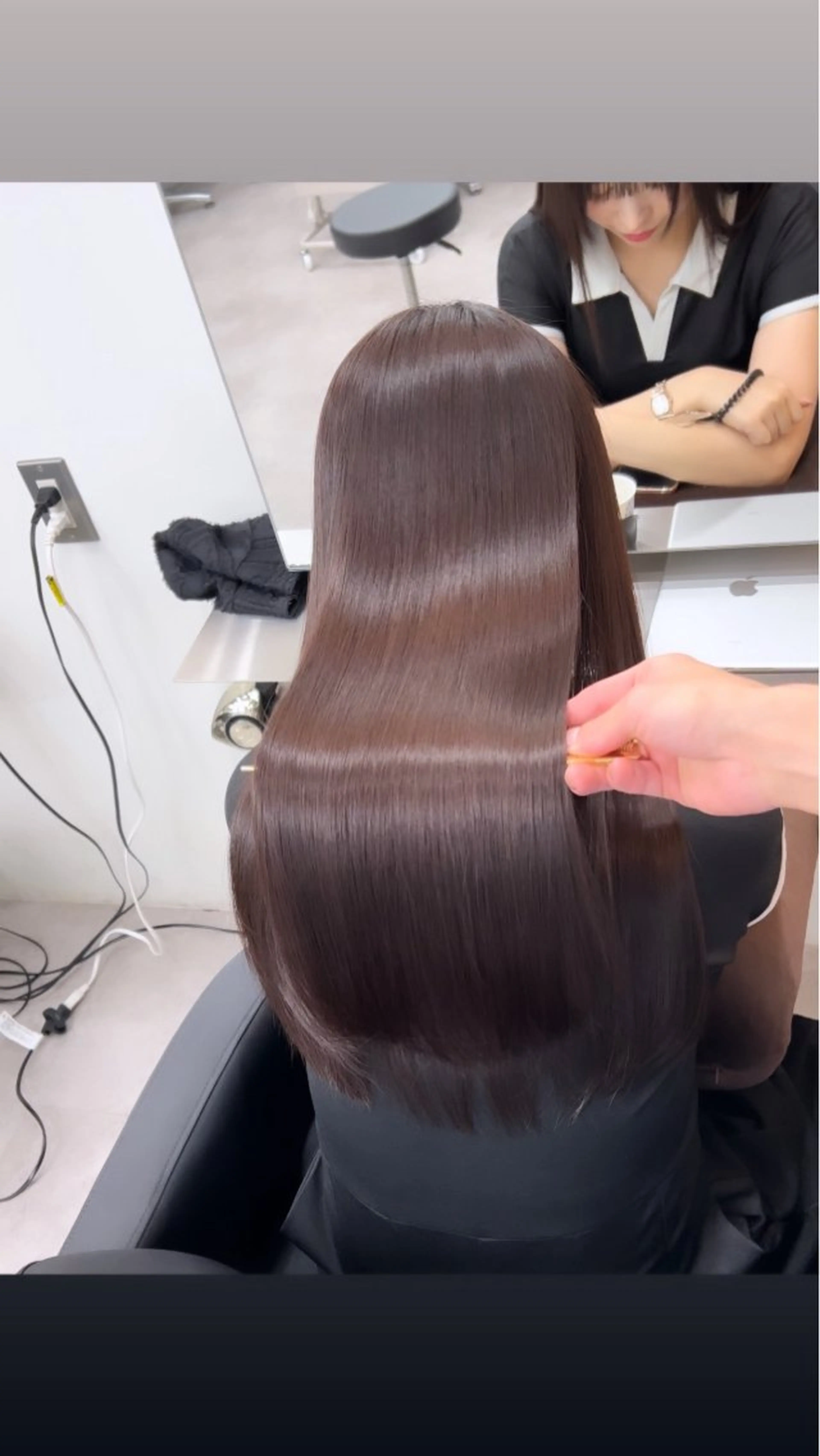 ロング 髪質改善 縮毛矯正 トリートメント トリートメント 🫧髪質改善 講師🫧🍎幹細胞のヘアスタイル