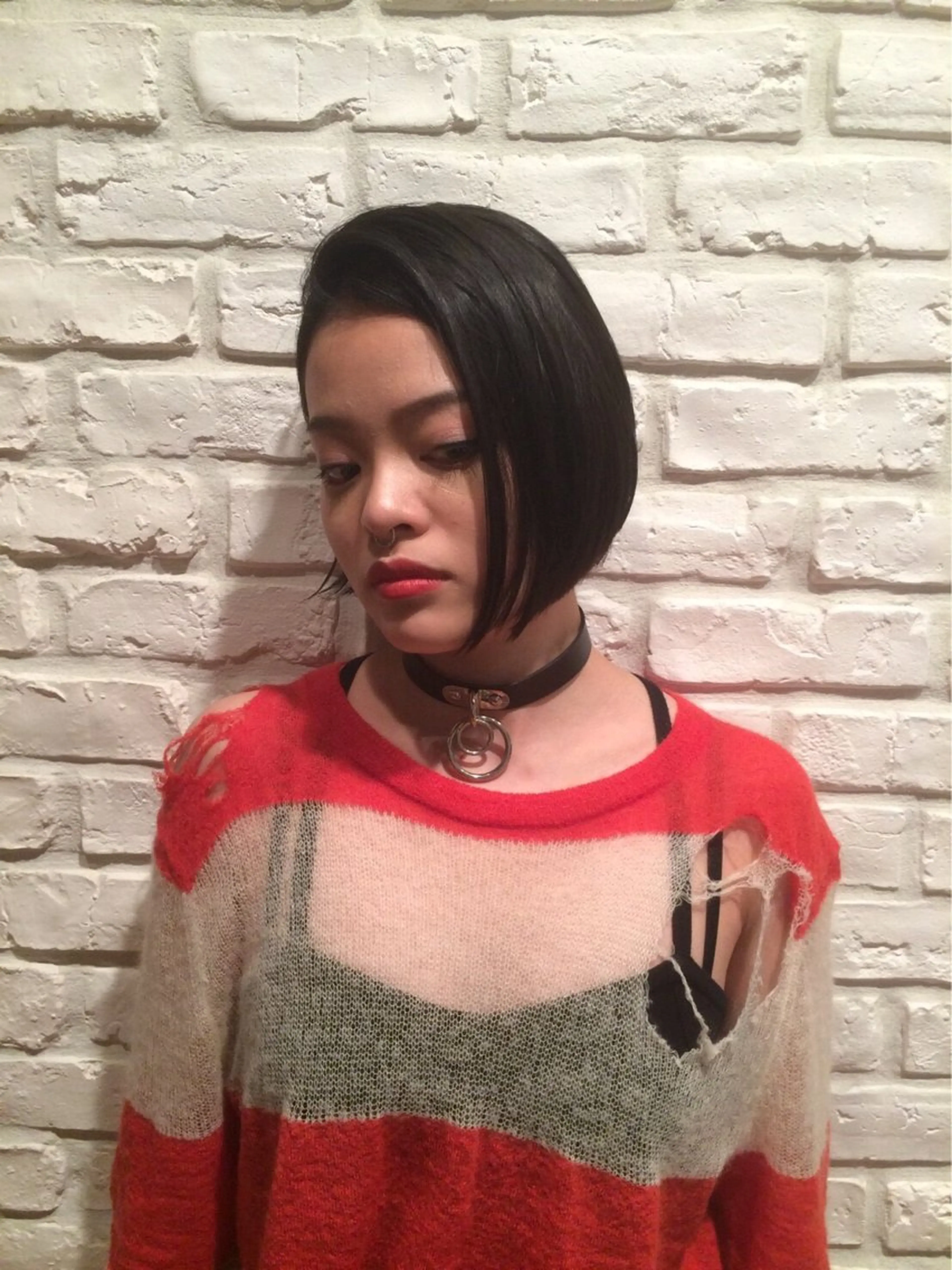 カット+前髪縮毛矯正+カラー+水トリートメントの写真