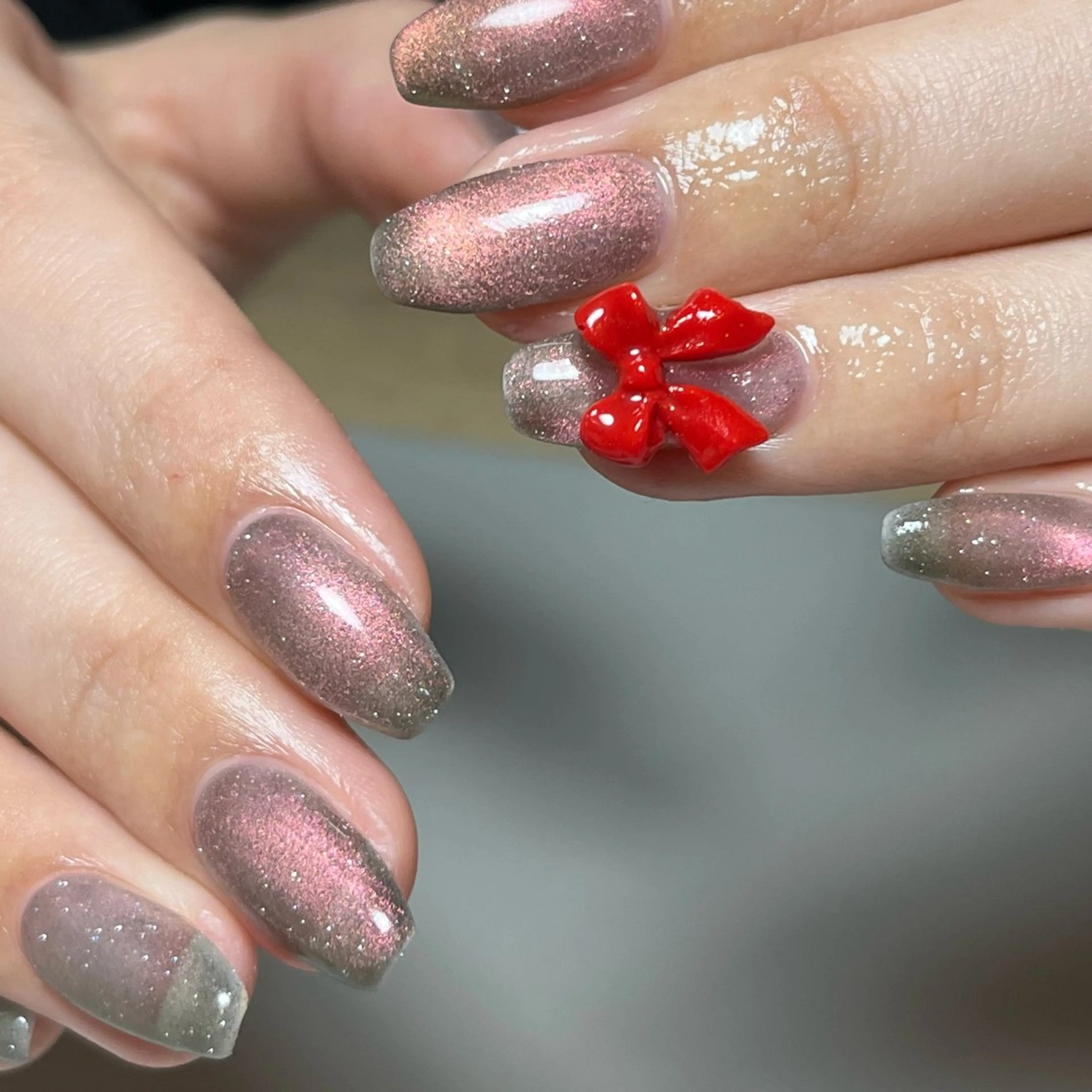 【パラジェル使用】【オフなし】マグネットorフラッシュネイル💅🏻🫧¥7700の写真