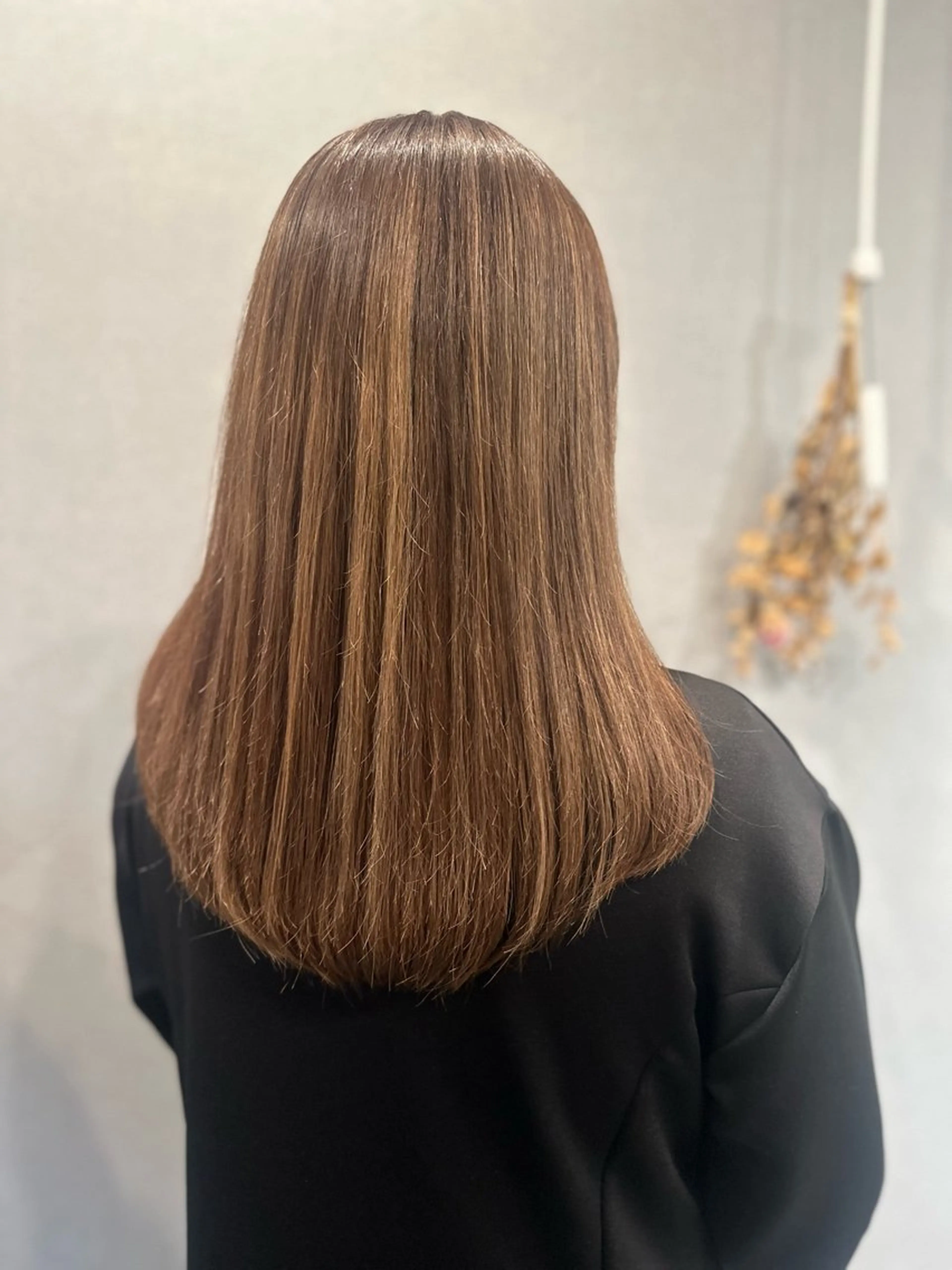 セミロング カラー カット ヘアカラー トリートメント K Harukaのヘアスタイル