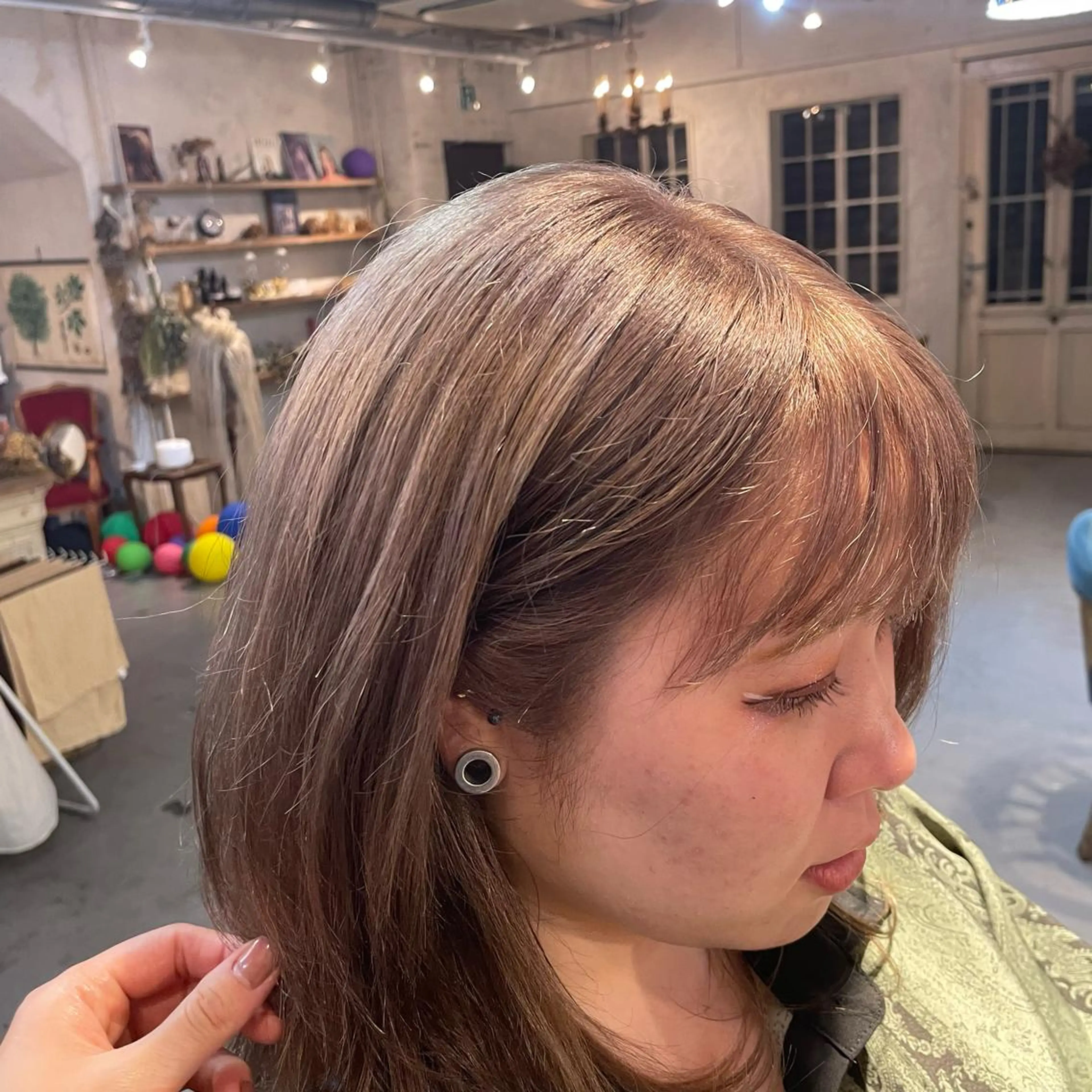 カラー ピンクカラー 橋本 実奈美のヘアスタイル