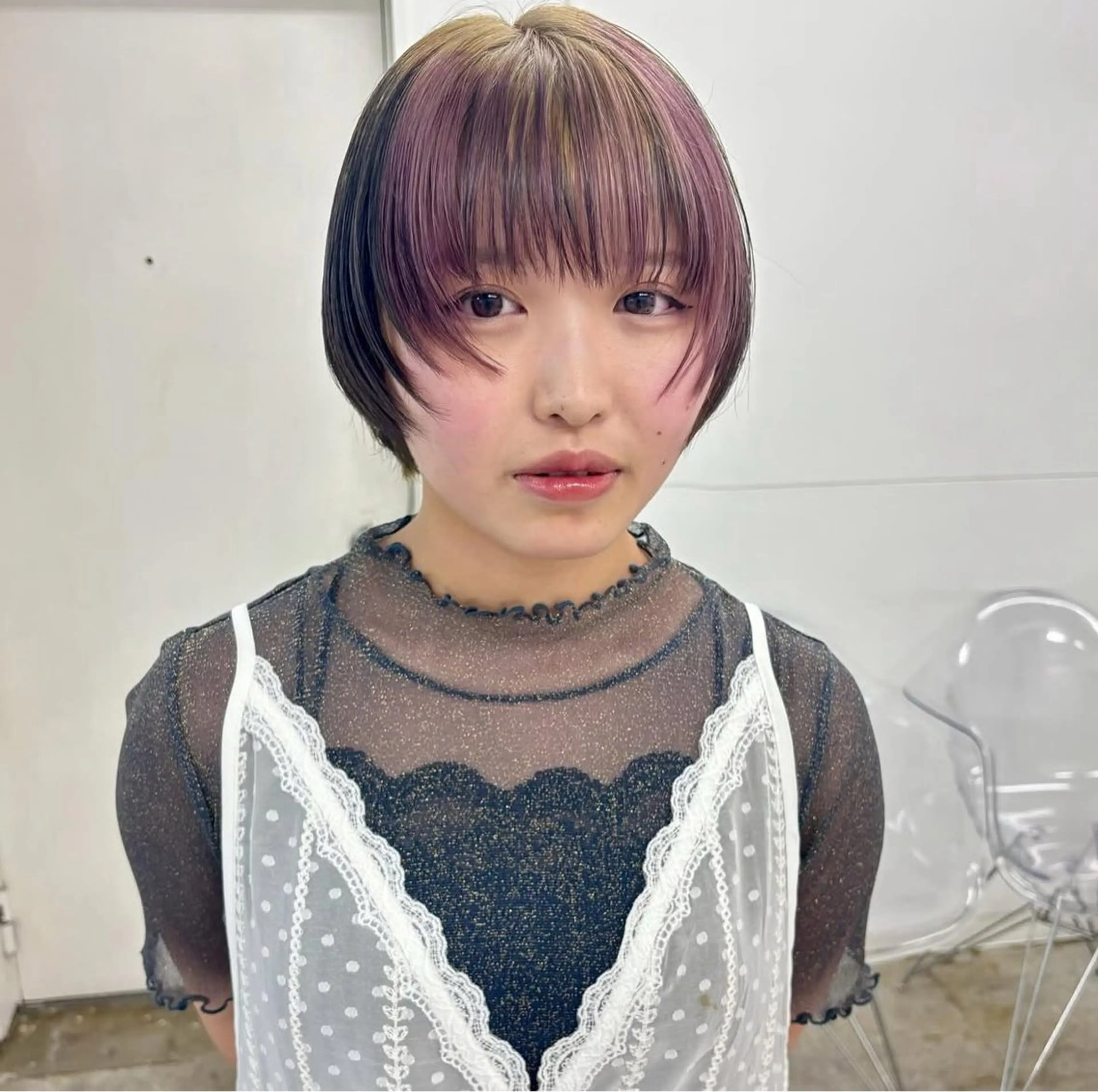 ショート カラー ヘアカラー トリートメント hair salon　丹tan所属・Rena✴︎トレンド ×スタンダードMIXのヘアスタイル