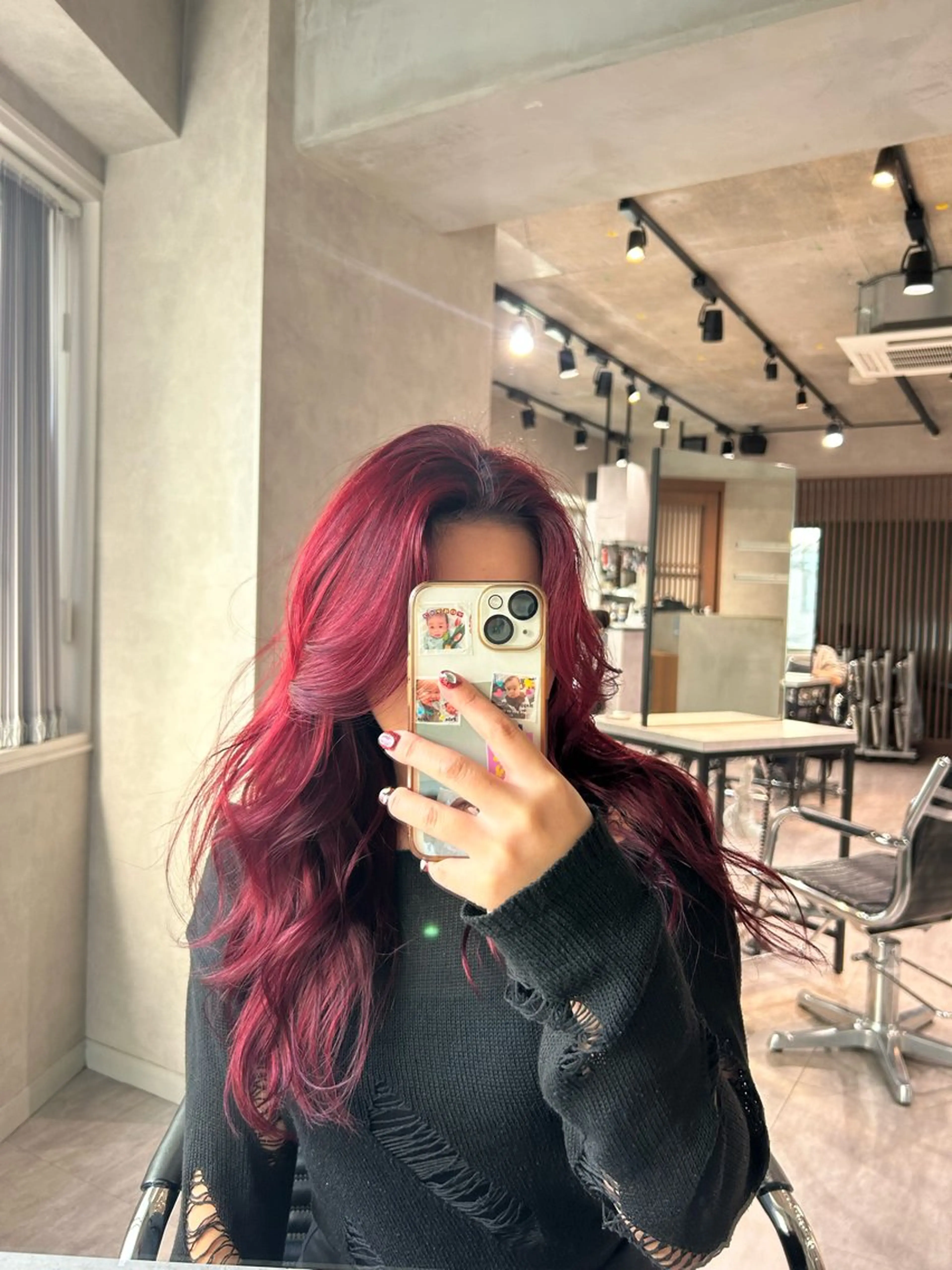 ロング ヘアカラー ayano🍒暖色 カラー/カーリーヘアのヘアスタイル