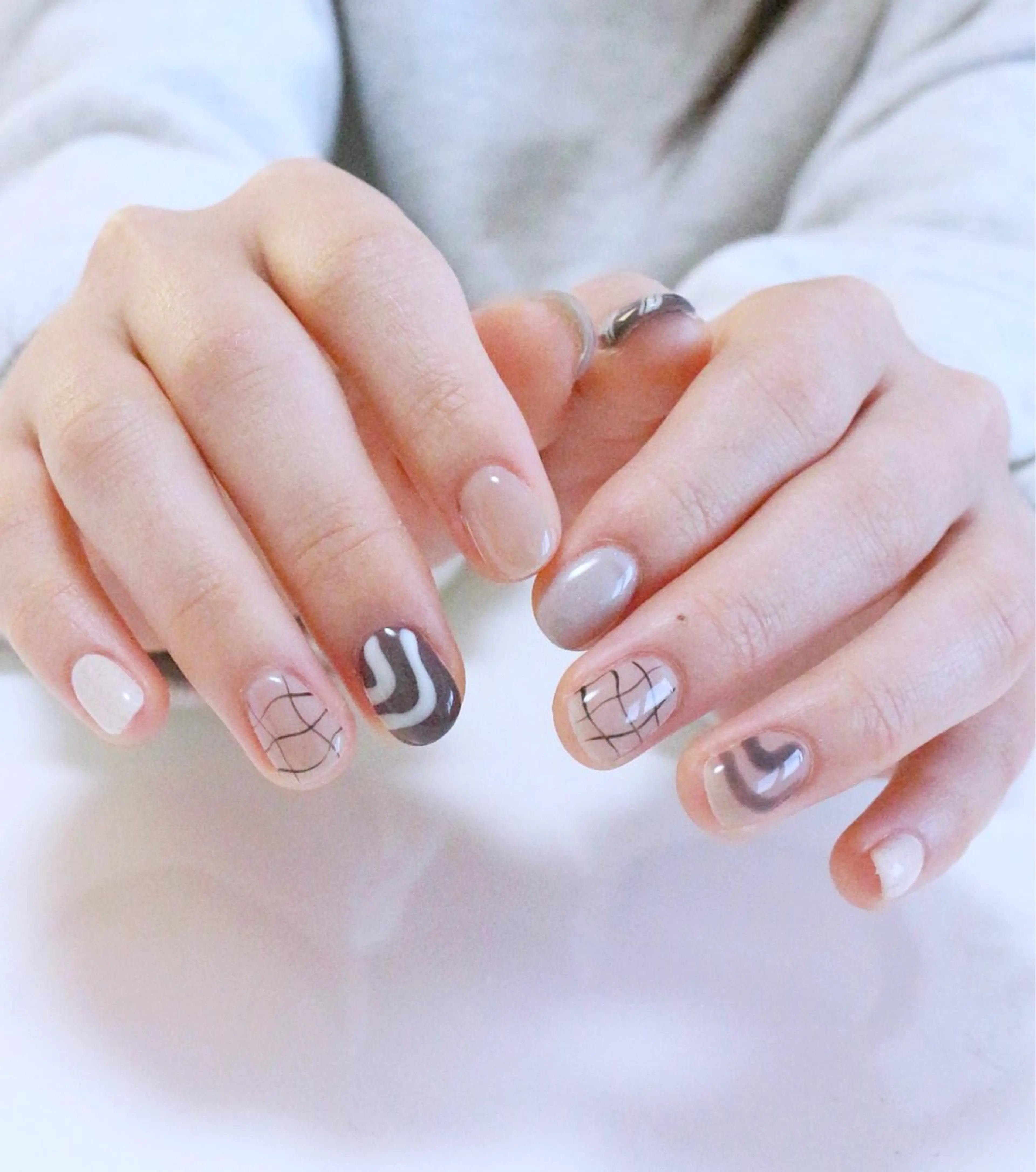 ネイル ニュアンスネイル ハンドネイル Baku Nailsのネイルデザイン