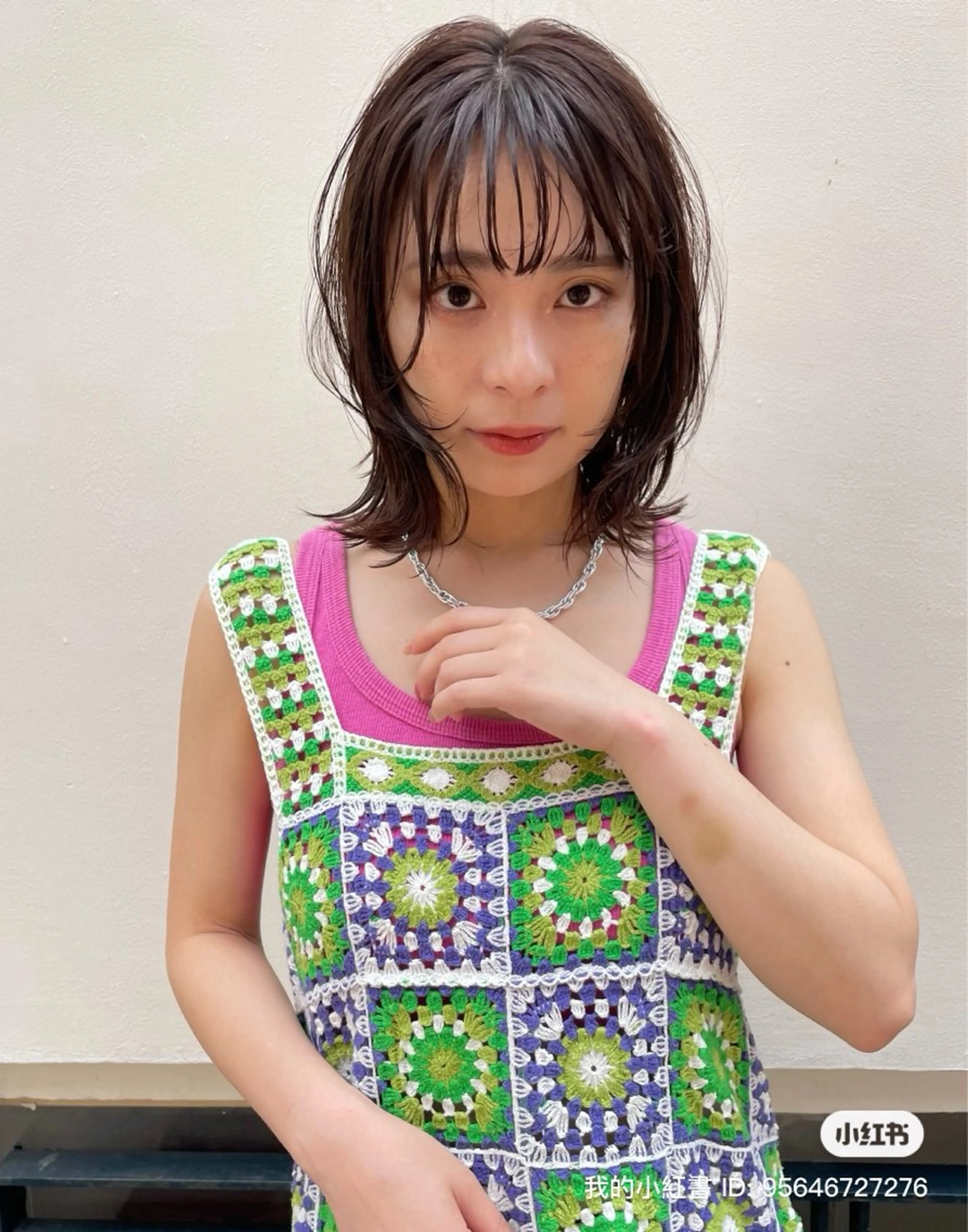 ミディアム カット ヘアカラー トリートメント RUKA 美容院×ネイリストのヘアスタイル