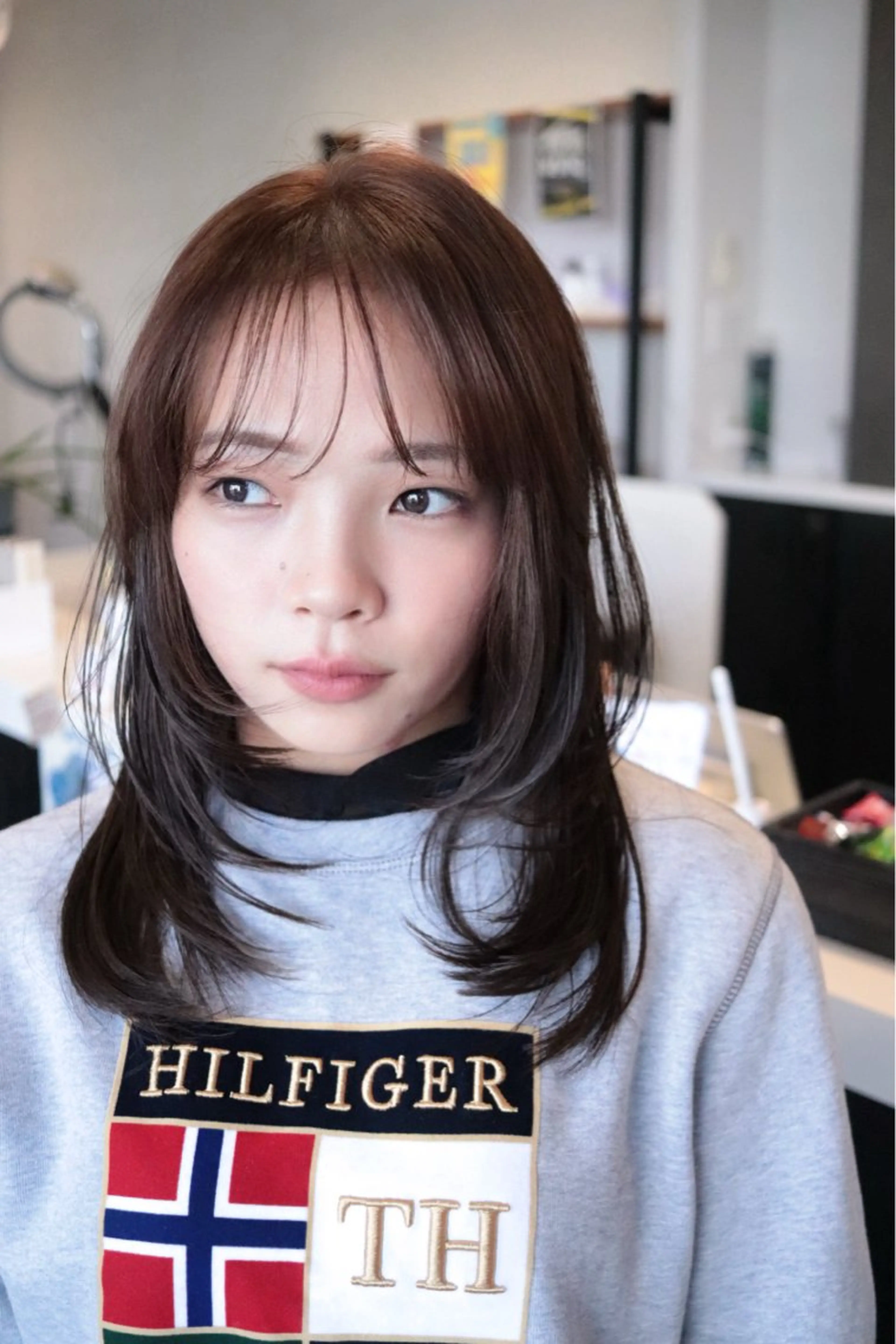 ミディアム レイヤーカット カット shampoo hair salon所属・🫧レイヤー/透明感 カラー/Ryukaのヘアスタイル