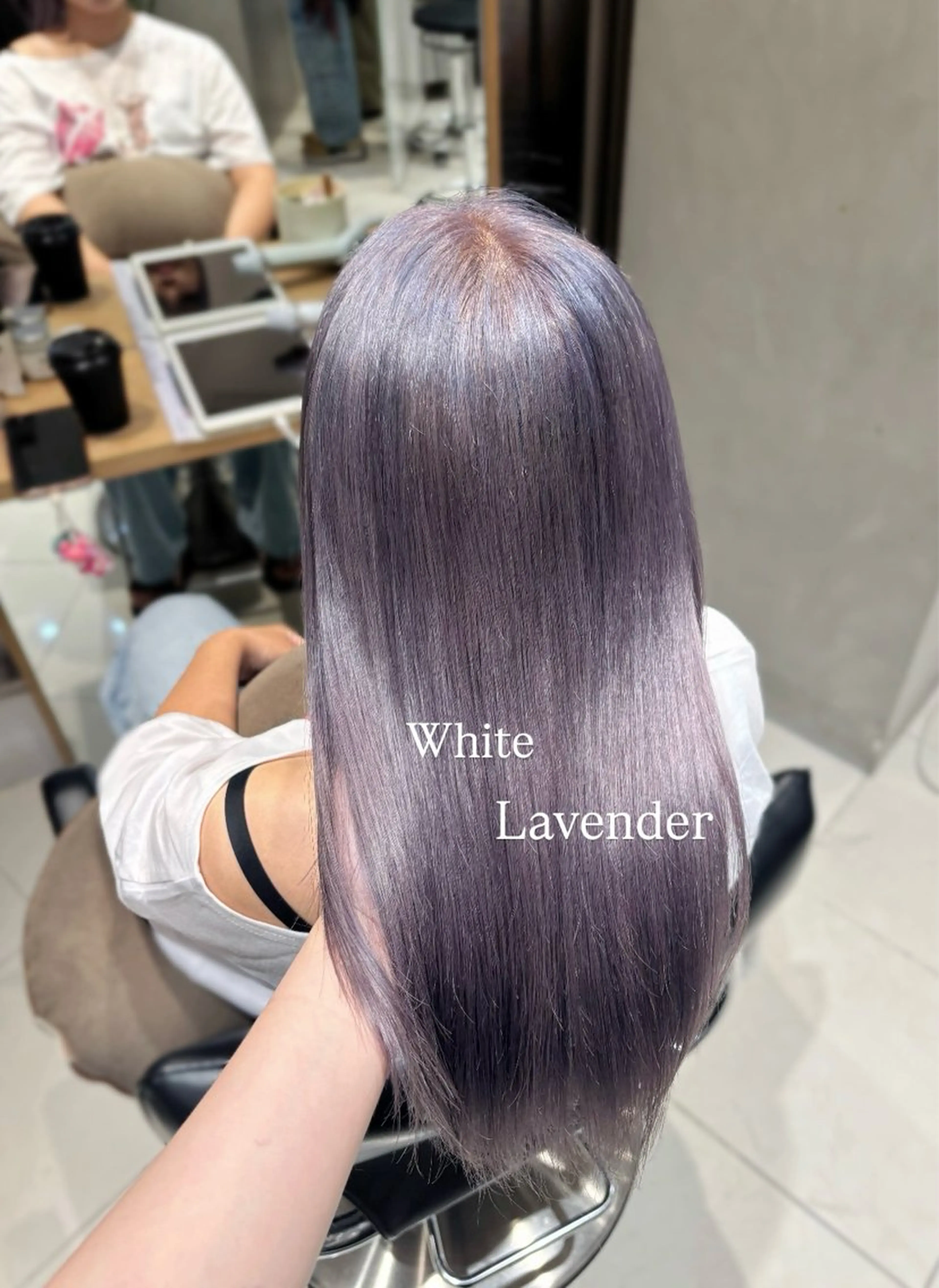 カラー ヘアカラー トリートメント ハイトーン/ レイヤーカットyuiのヘアスタイル