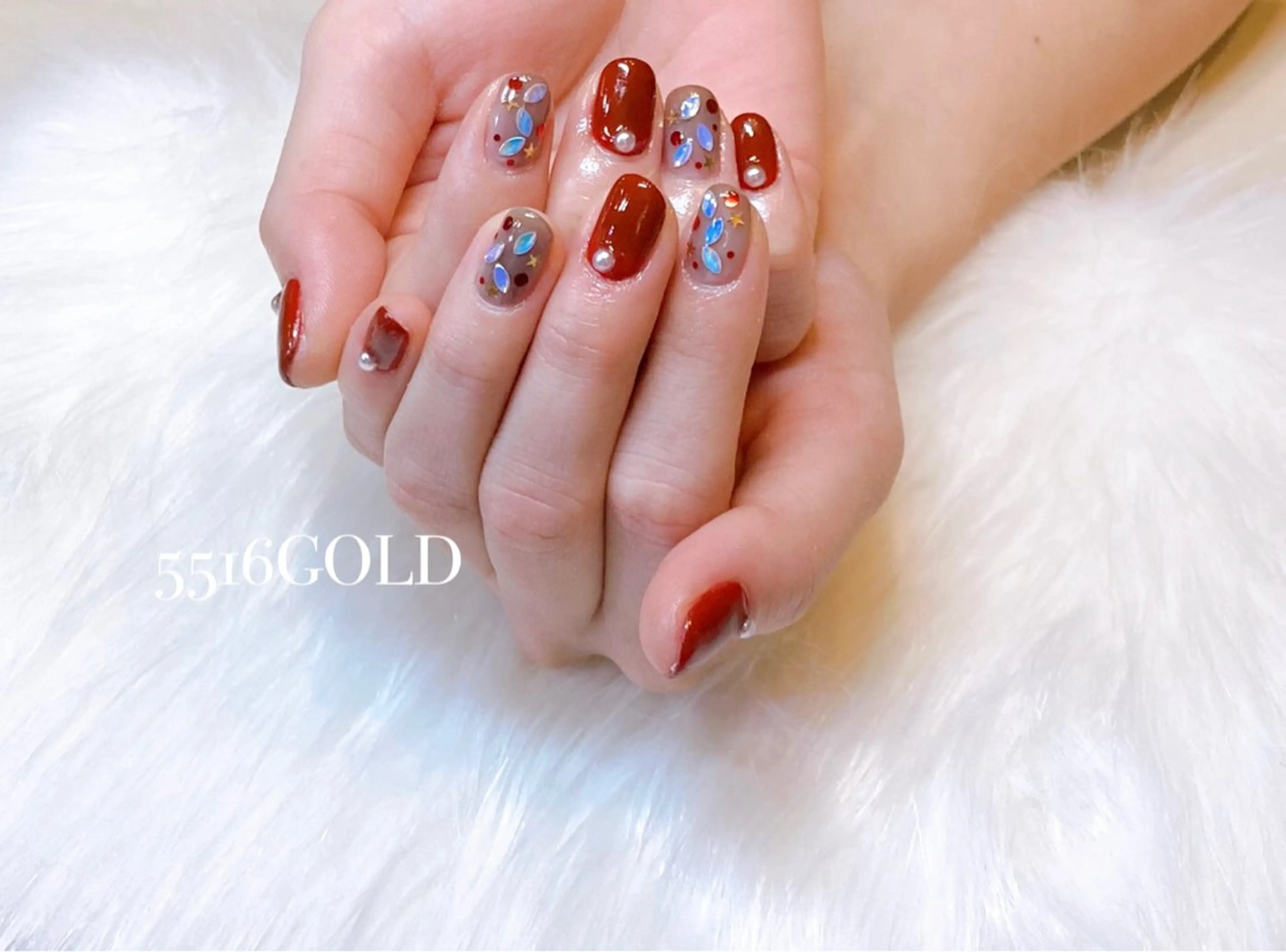 ネイル 冬ネイル クリスマス 💎5516 MACHIKOのネイルデザイン