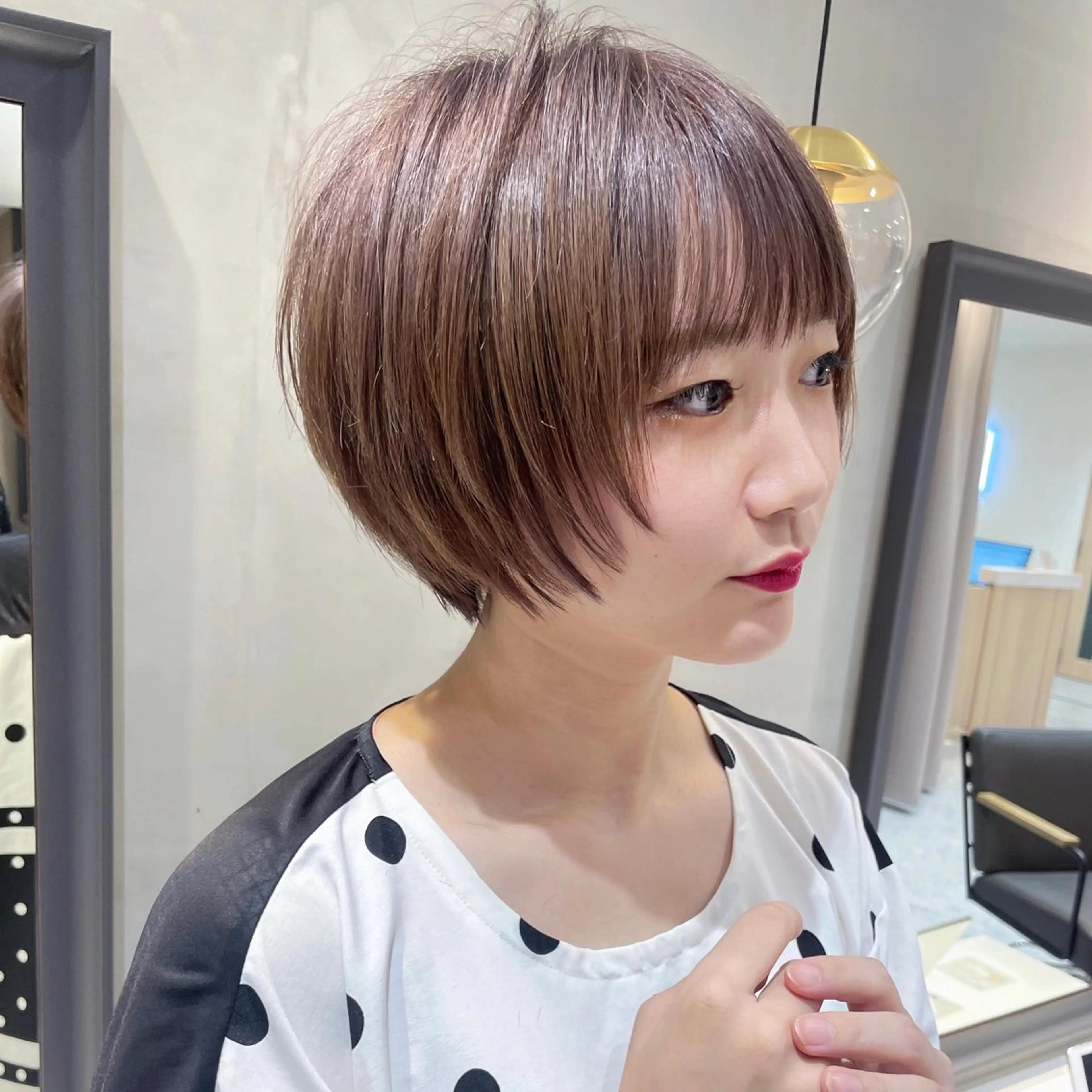 ショート カット ヘアカラー トリートメント 🎀大川 錬🎀 ブリーチなしWカラーのヘアスタイル