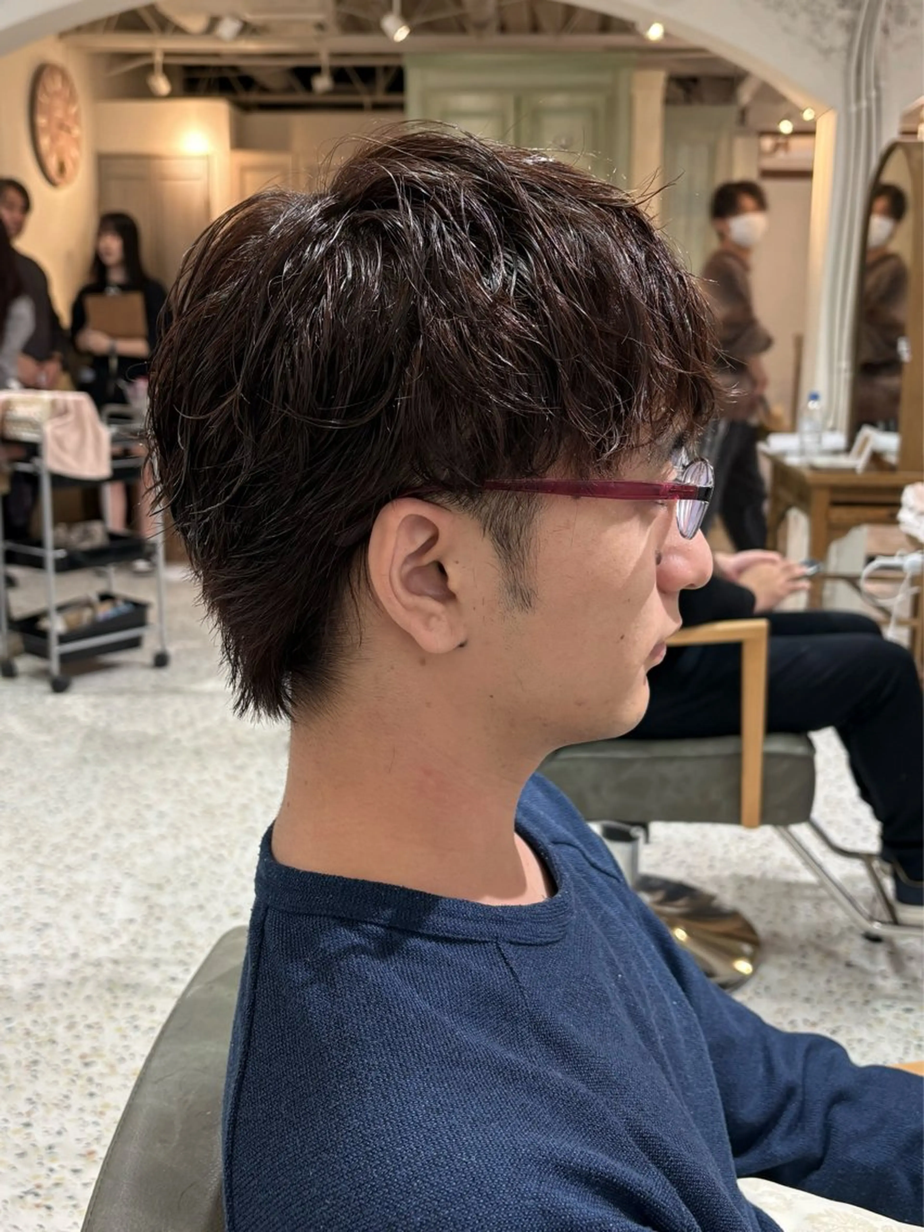 ショート パーマ メンズ メンズパーマ スパイラルパーマ カット パーマ いちか🤍 COQU千葉のヘアスタイル