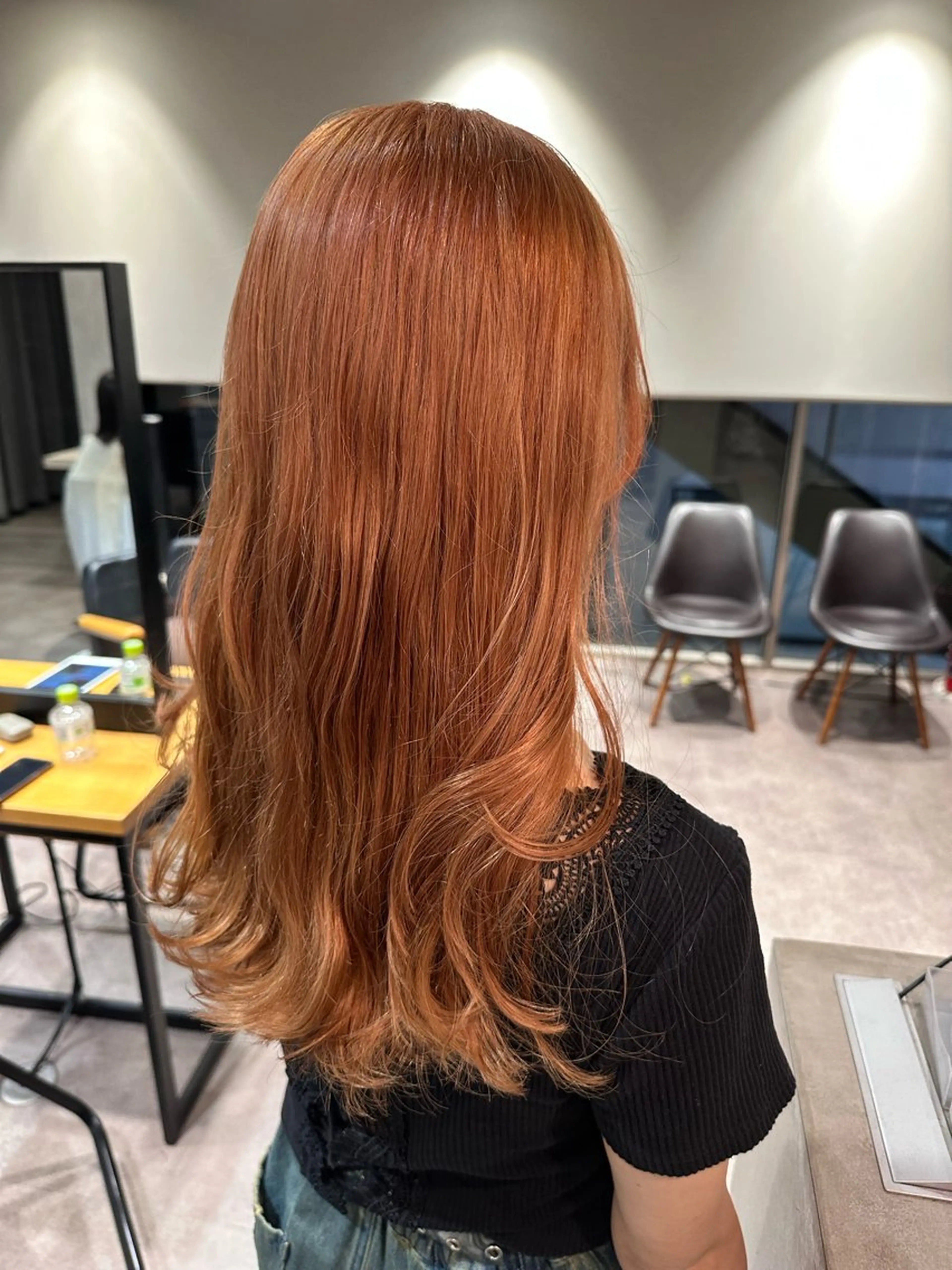 ロング カラー ベージュカラー オレンジ オレンジベージュ ヘアカラー 韓国風/オシャレ /縮毛矯正/滝口琴未のヘアスタイル