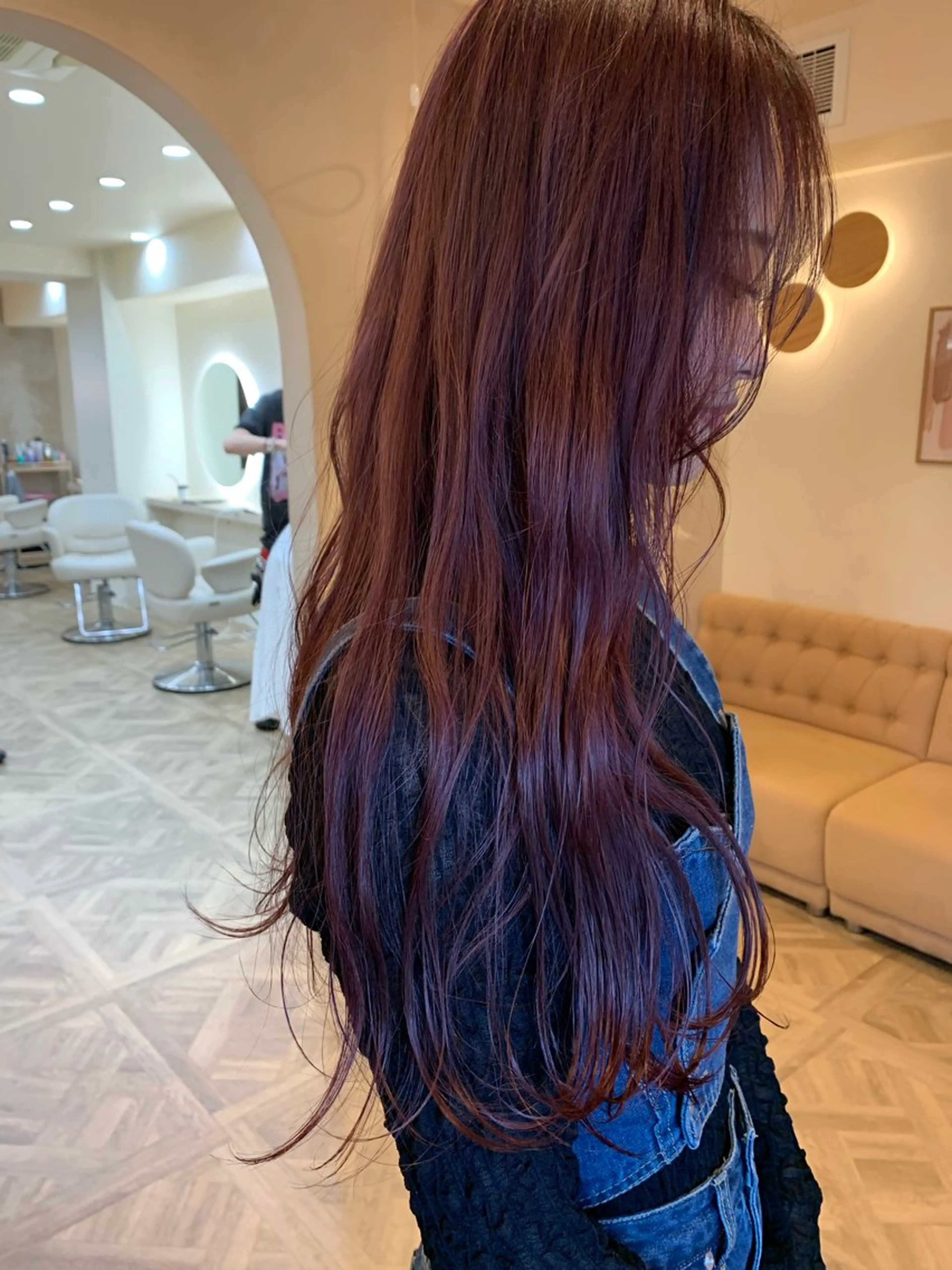 ロング カラー カット ヘアカラー トリートメント 矢場町/ダブルカラー /レイヤー/アリサのヘアスタイル
