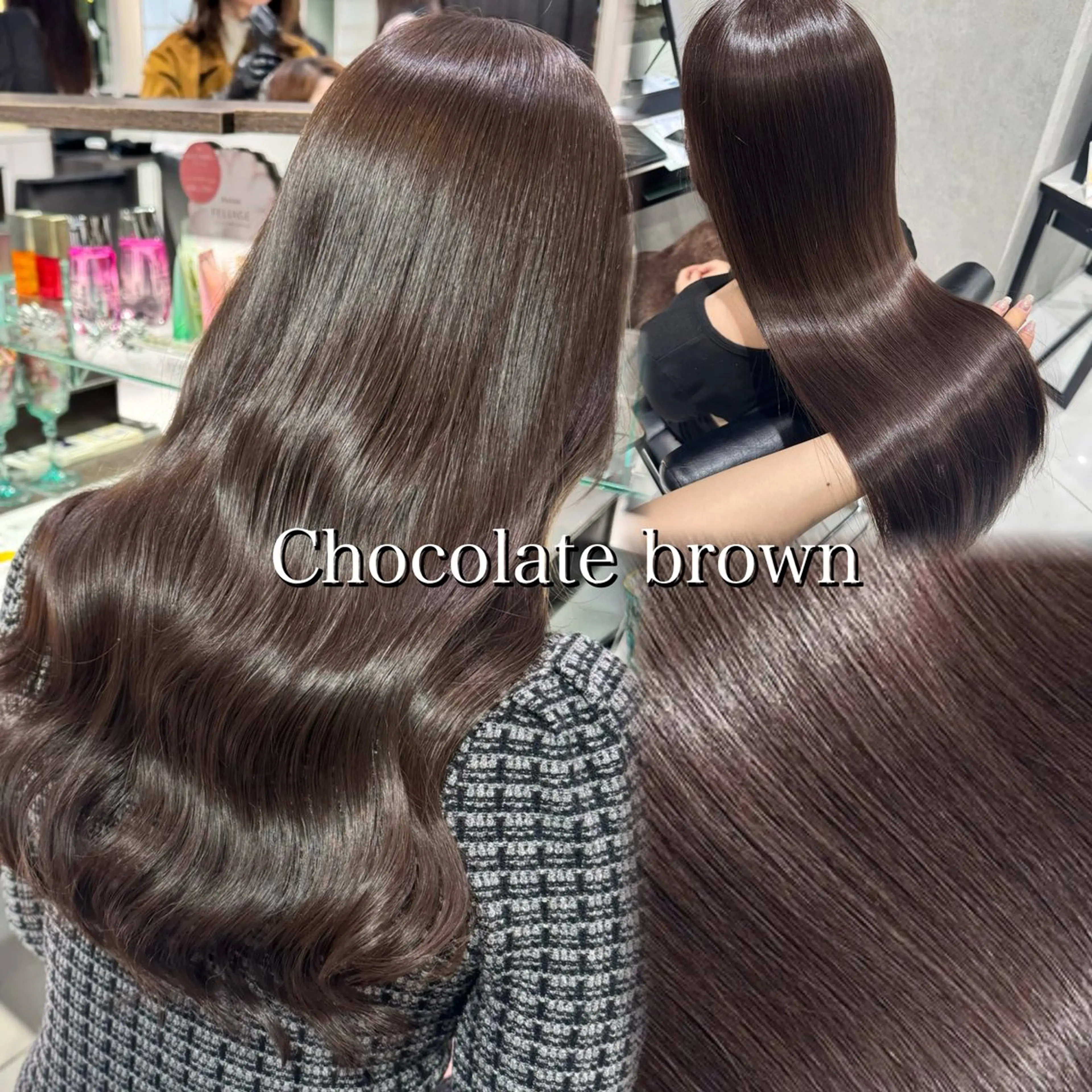 ロング カラー ブラウンカラー ヘアカラー Sakuraෆ˚* 艶カラー×まつパ💖のヘアスタイル