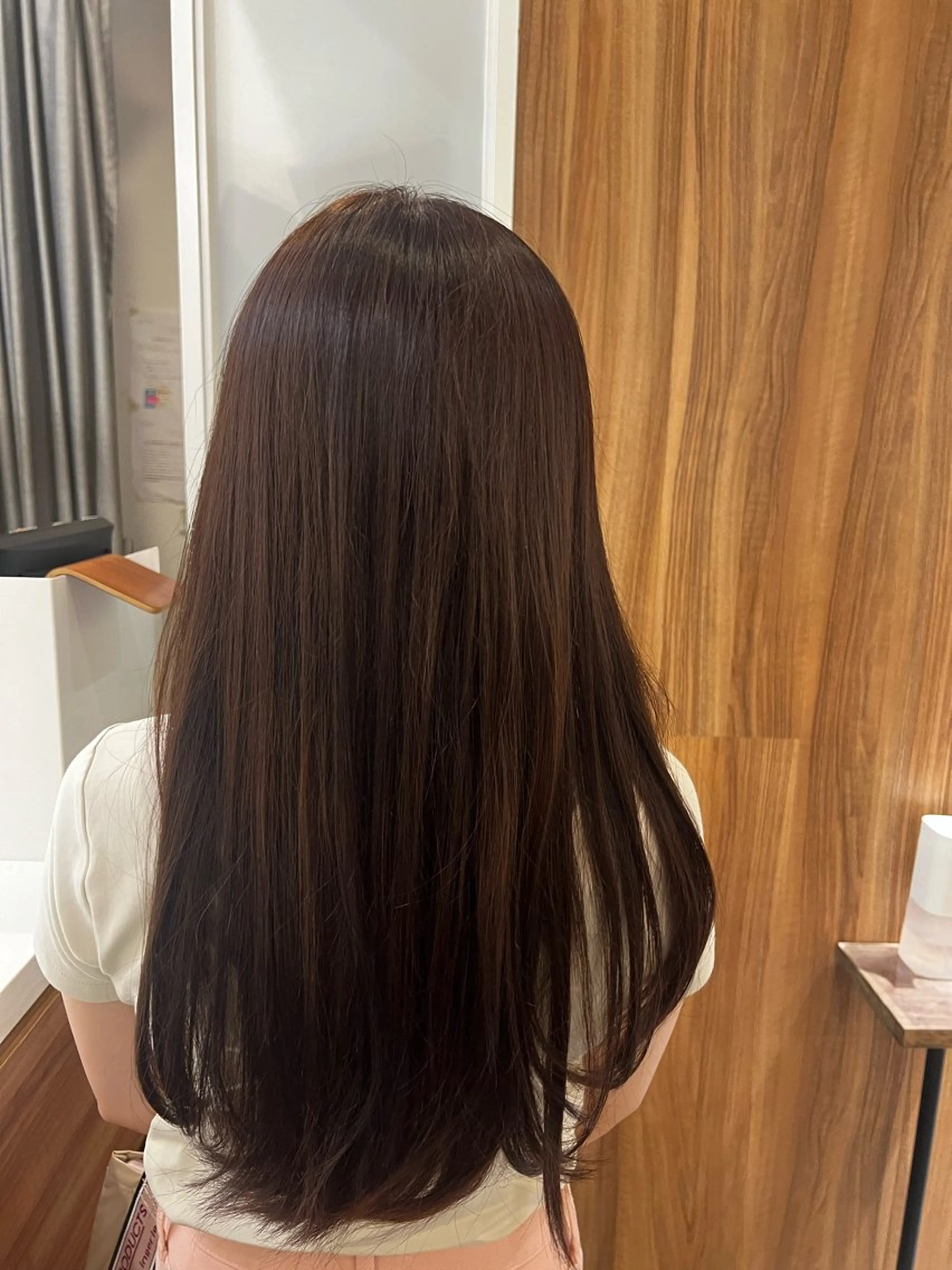 セミロング カラー 透明感カラー トーンアップ🦢 ユメのヘアスタイル