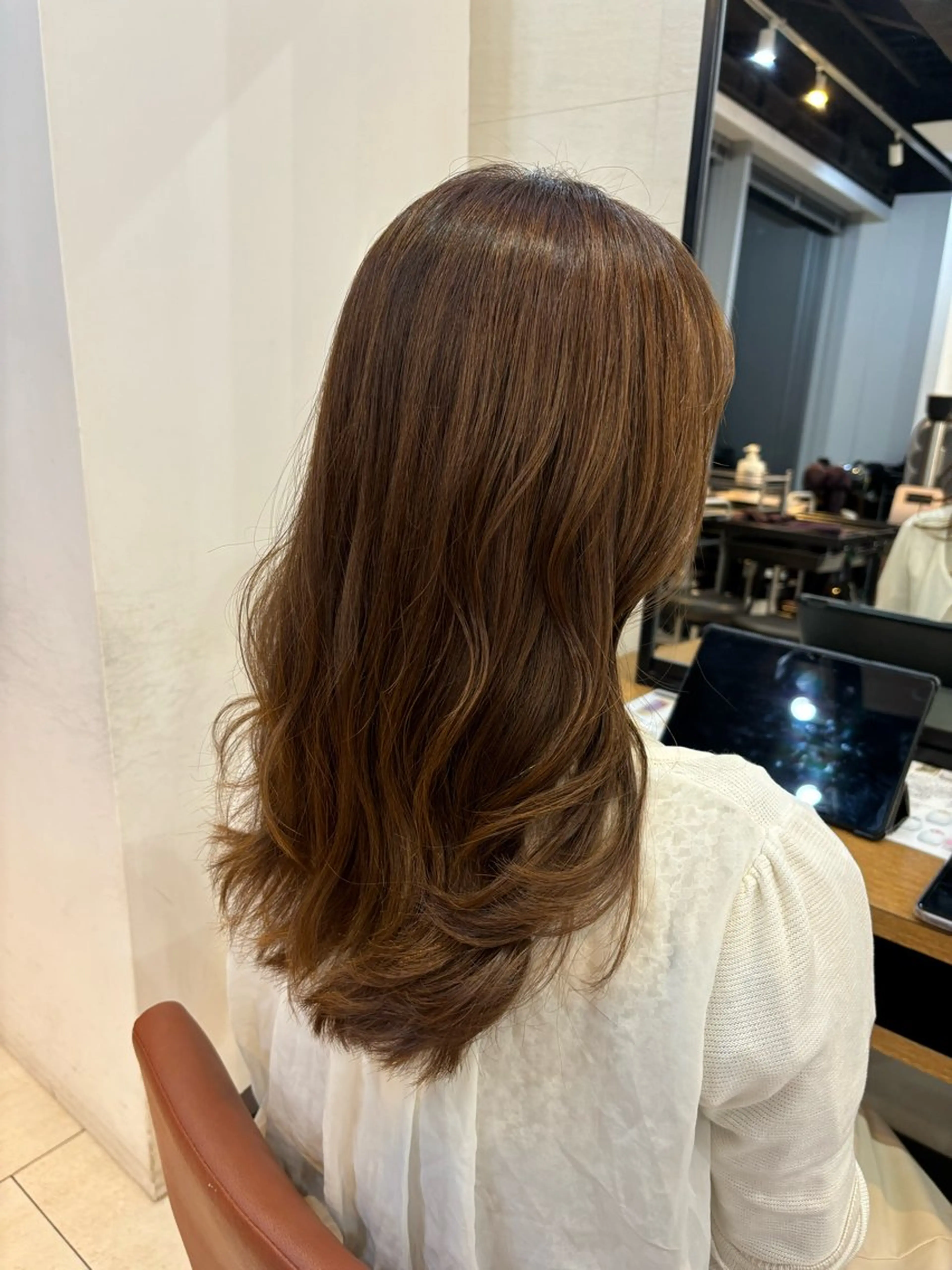 カラー ベージュカラー ブリーチ ブリーチなしカラー はじめてパーマ/ 親しみやすさ/さくらのヘアスタイル