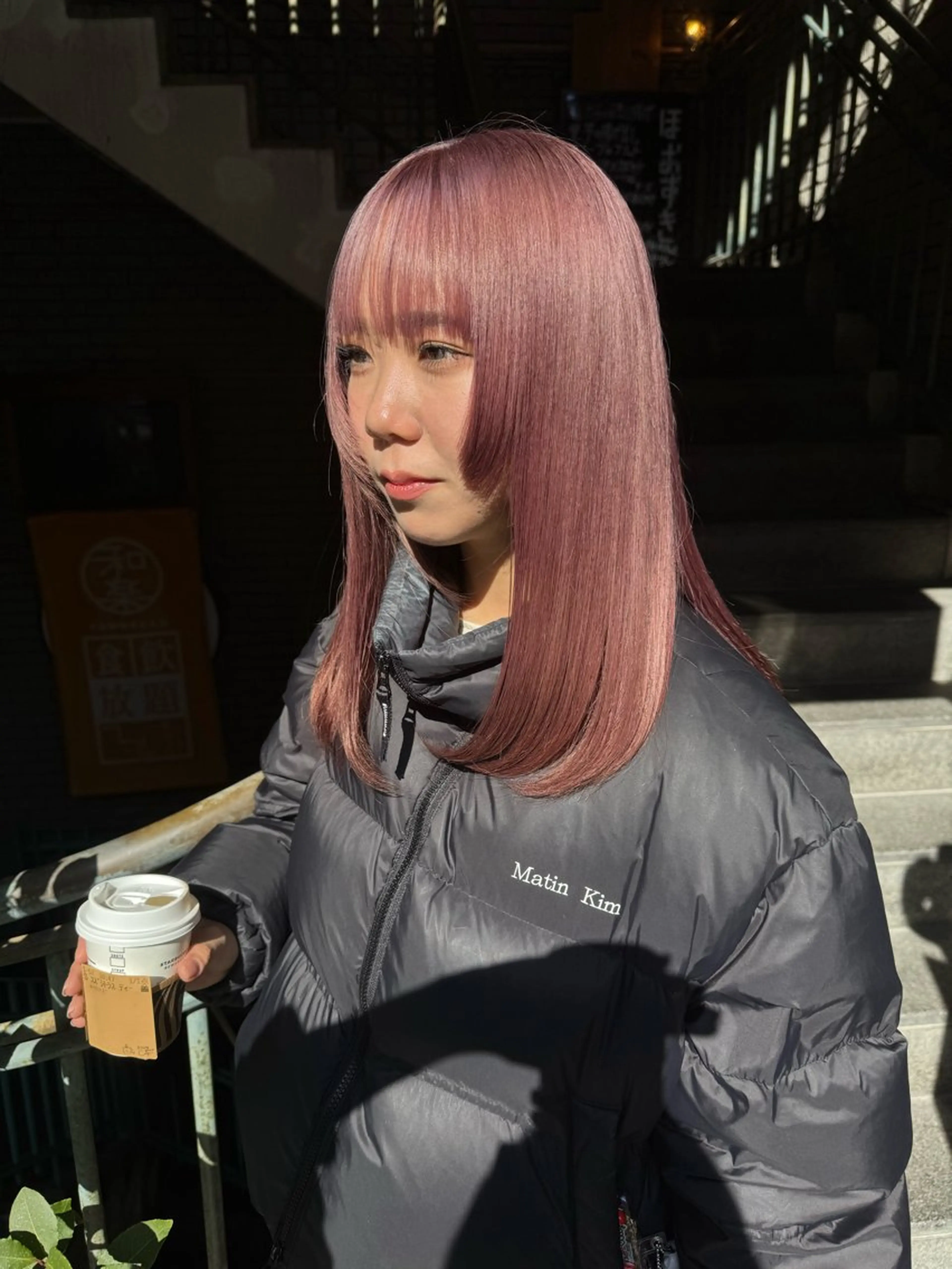 ミディアム カラー ベージュカラー カット ヘアカラー 画 kirikaのヘアスタイル