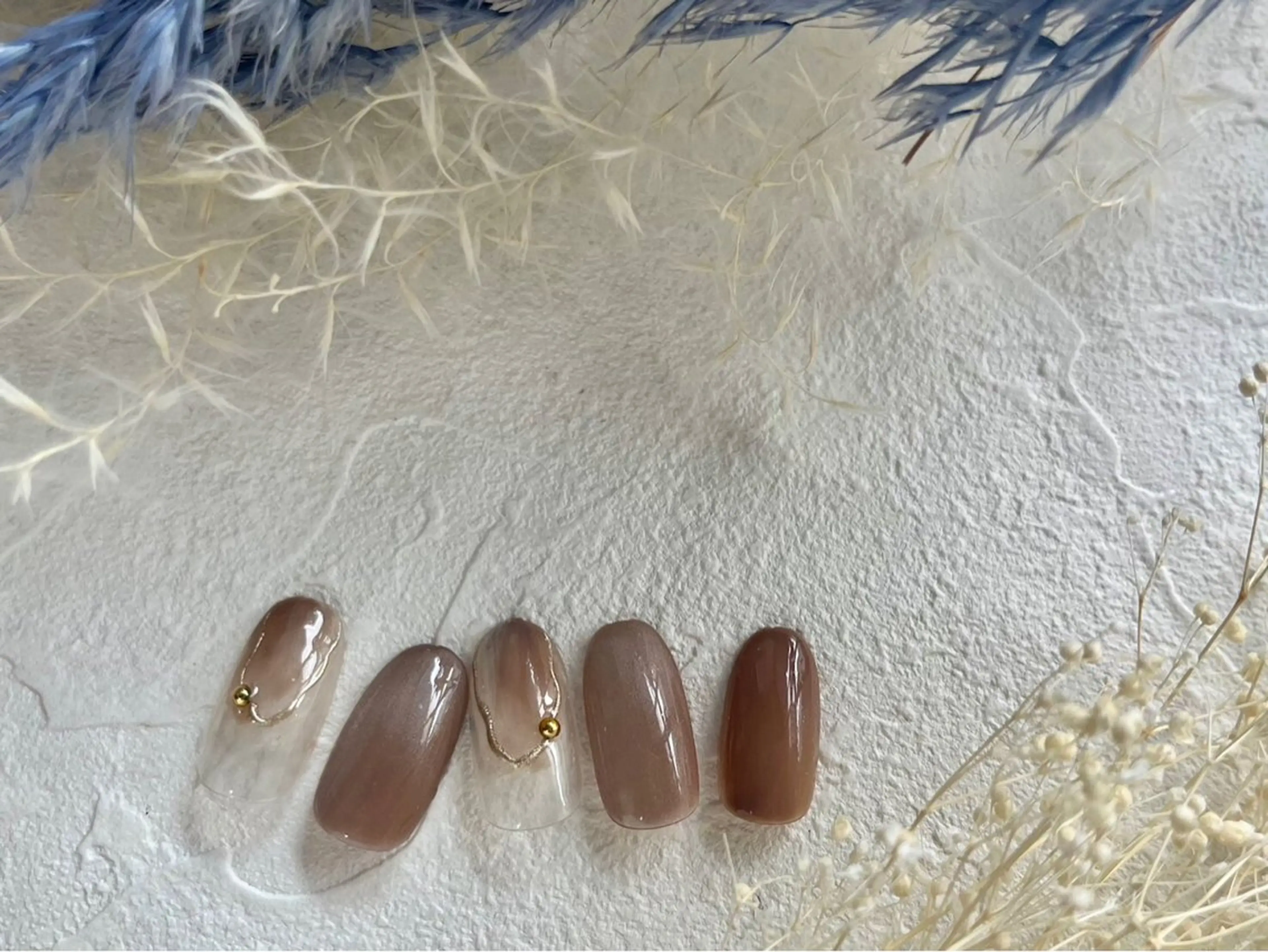 ネイル オーロラネイル 入学式 フットネイル フレンチネイル ジェルネイル Mogu nail 二子玉川のネイルデザイン
