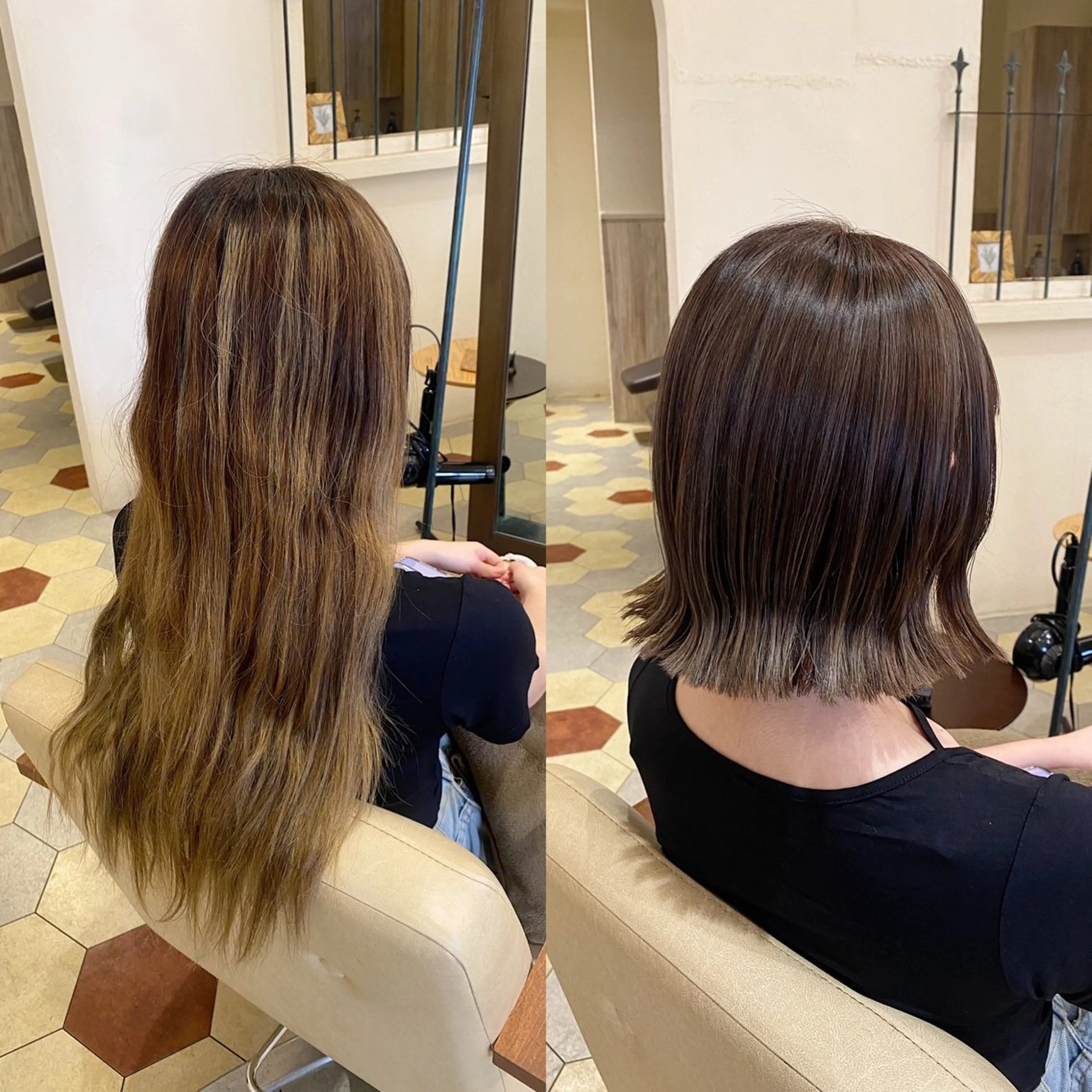 ミディアム 艶髪/艶カラー/縮毛 / タキダのヘアスタイル