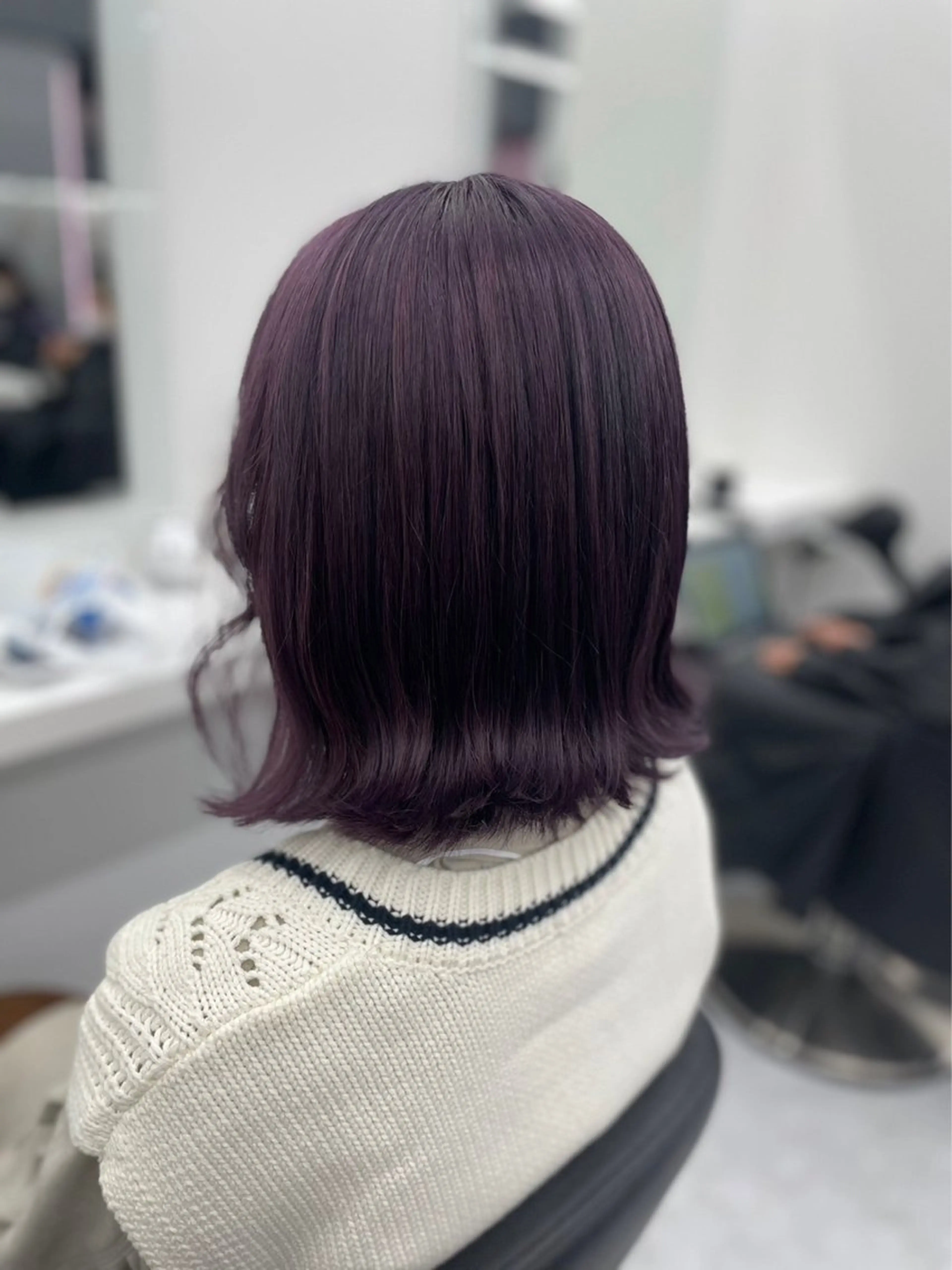 ショート カラー ディープパープル パープルカラー 💖トレンド夏 カラー💖FUTAのヘアスタイル