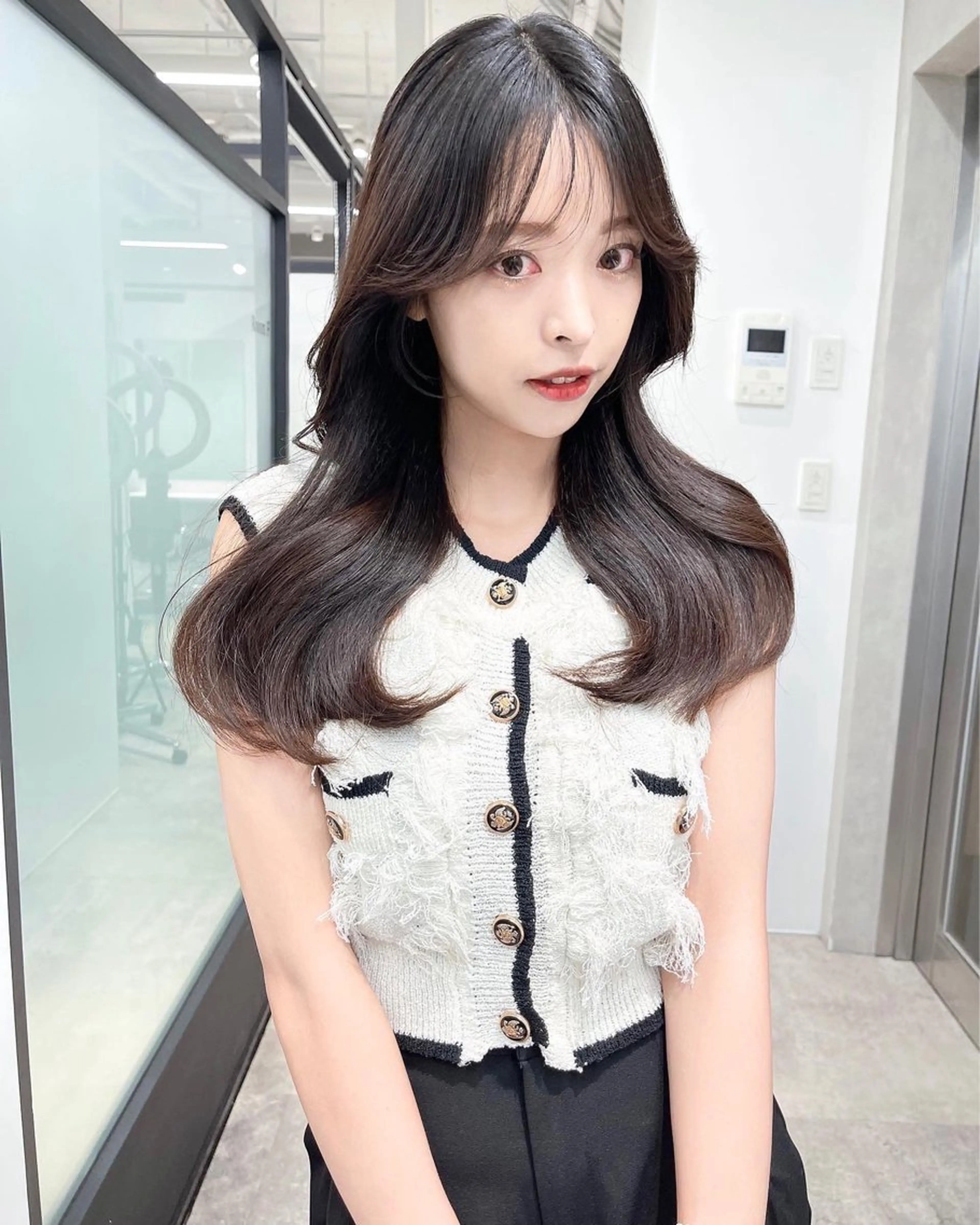 ロング 韓国風ヘア レイヤーカット カット ヘアカラー トリートメント 韓国レイヤーカット 髪質改善▫️水野有真のヘアスタイル