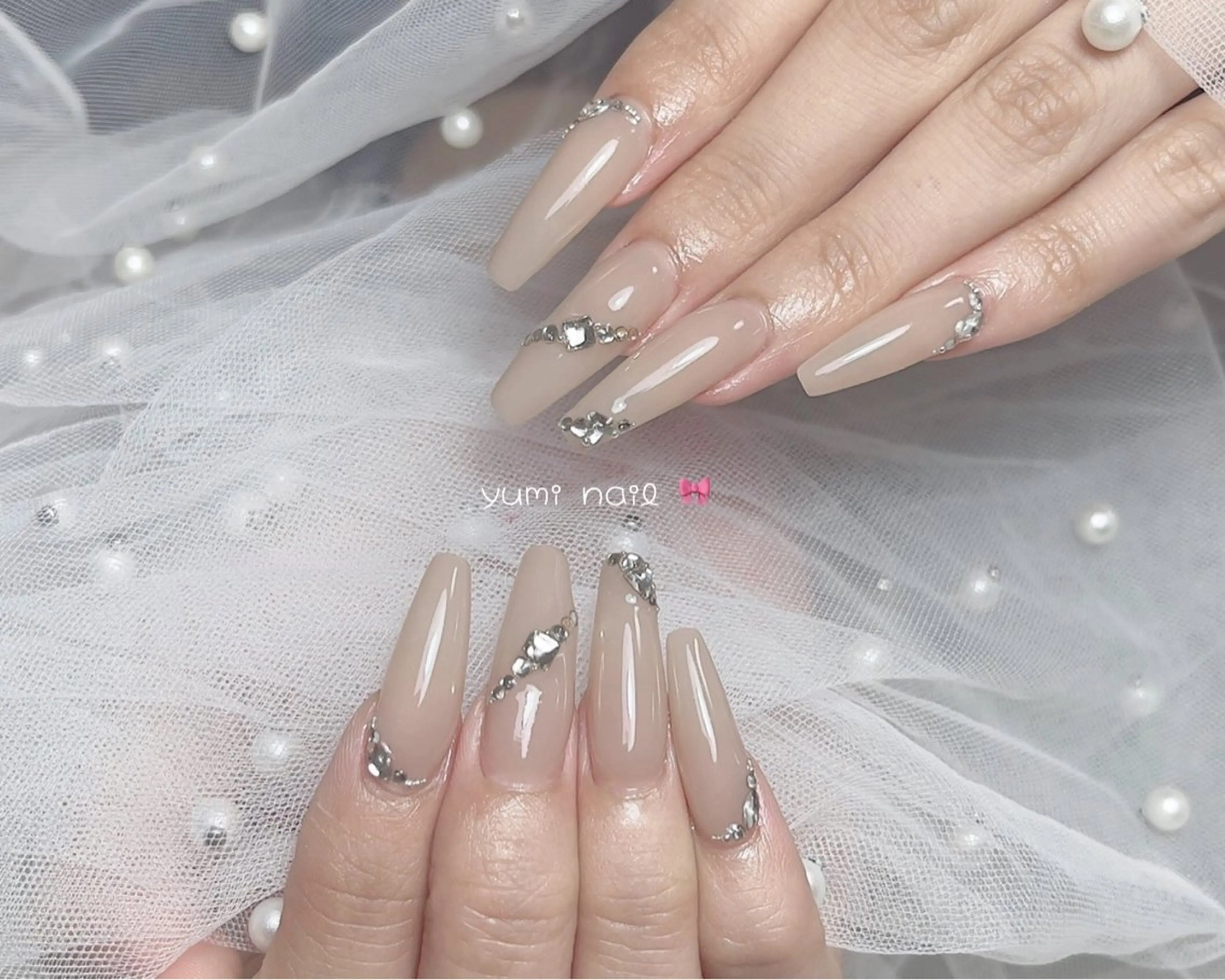 ネイル ハンドネイル 𝐲𝐮𝐦𝐢🎀 デザイン長さ出し専門のネイルデザイン
