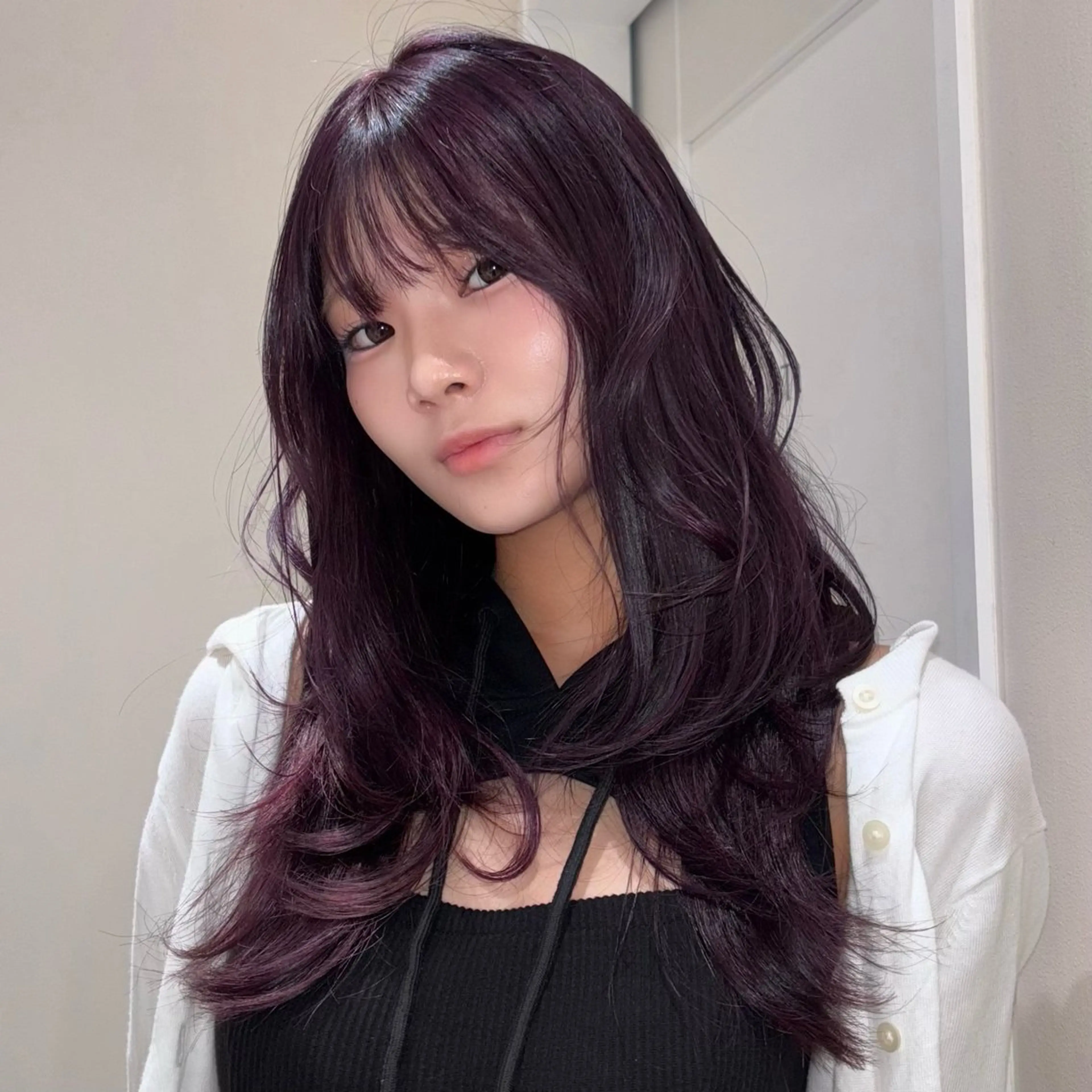 セミロング カラー カット ヘアカラー ハイトーン/レイヤー KYOKA🩶のヘアスタイル