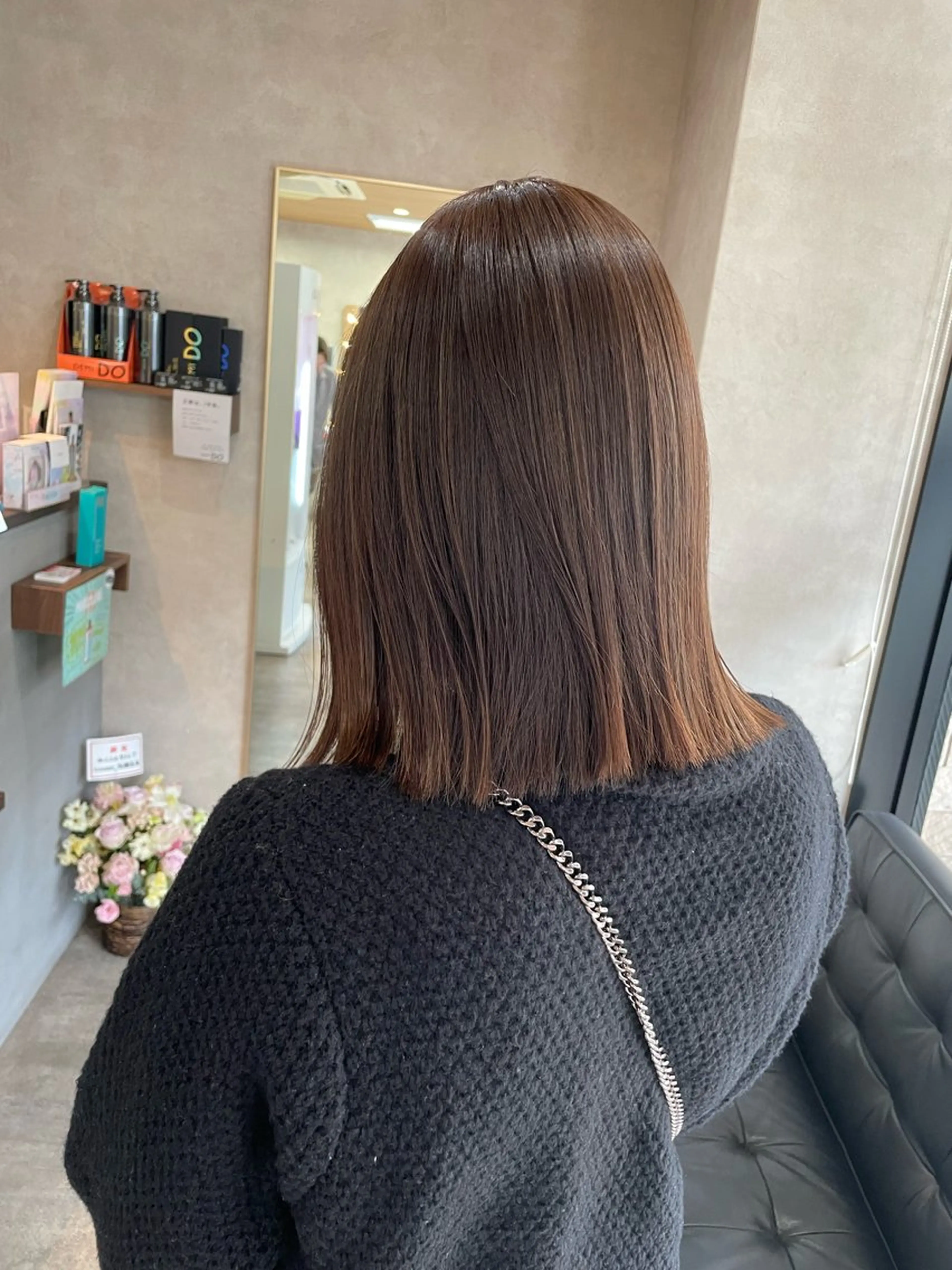 ミディアム カラー 切りっぱなしボブ ボブ RIENS / ayu ♡のヘアスタイル