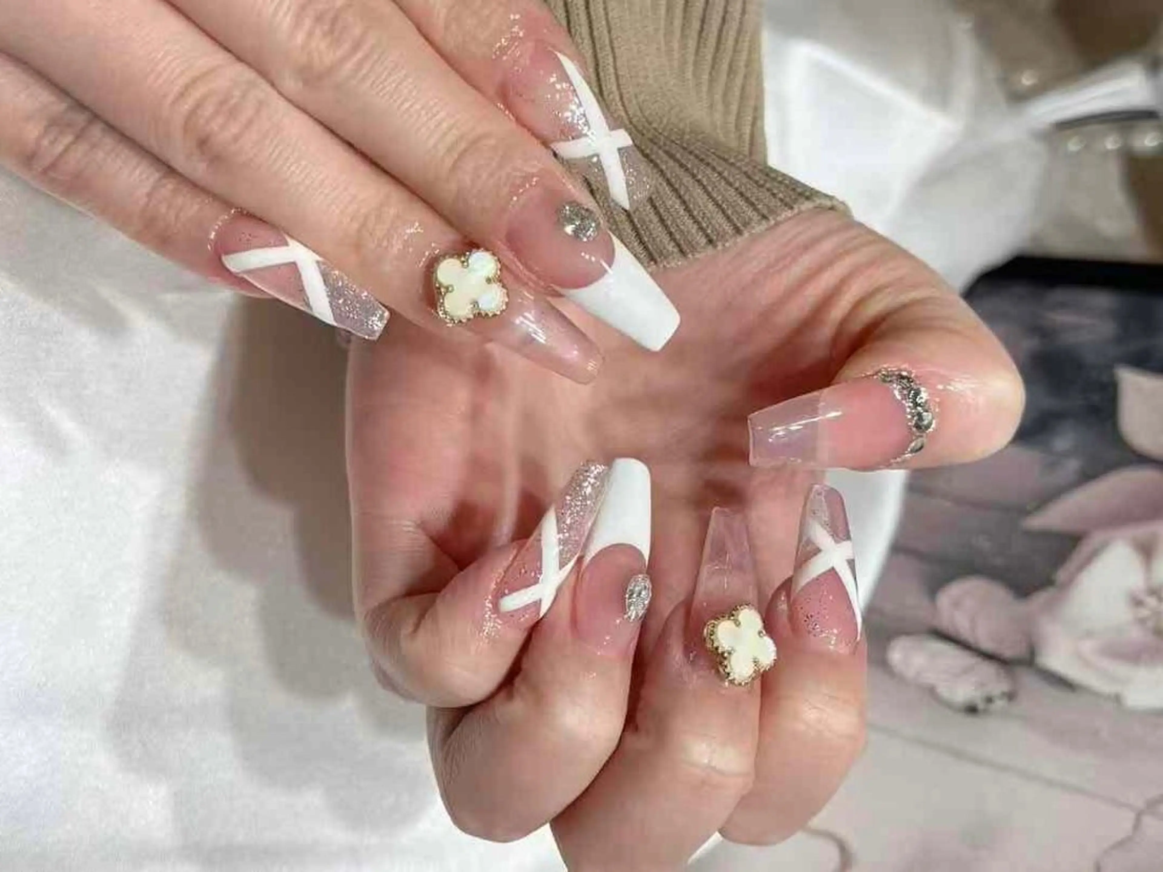 ネイル アートネイル フットネイル フレンチネイル ジェルネイル ハート My nail所属・babarla Nailのネイルデザイン