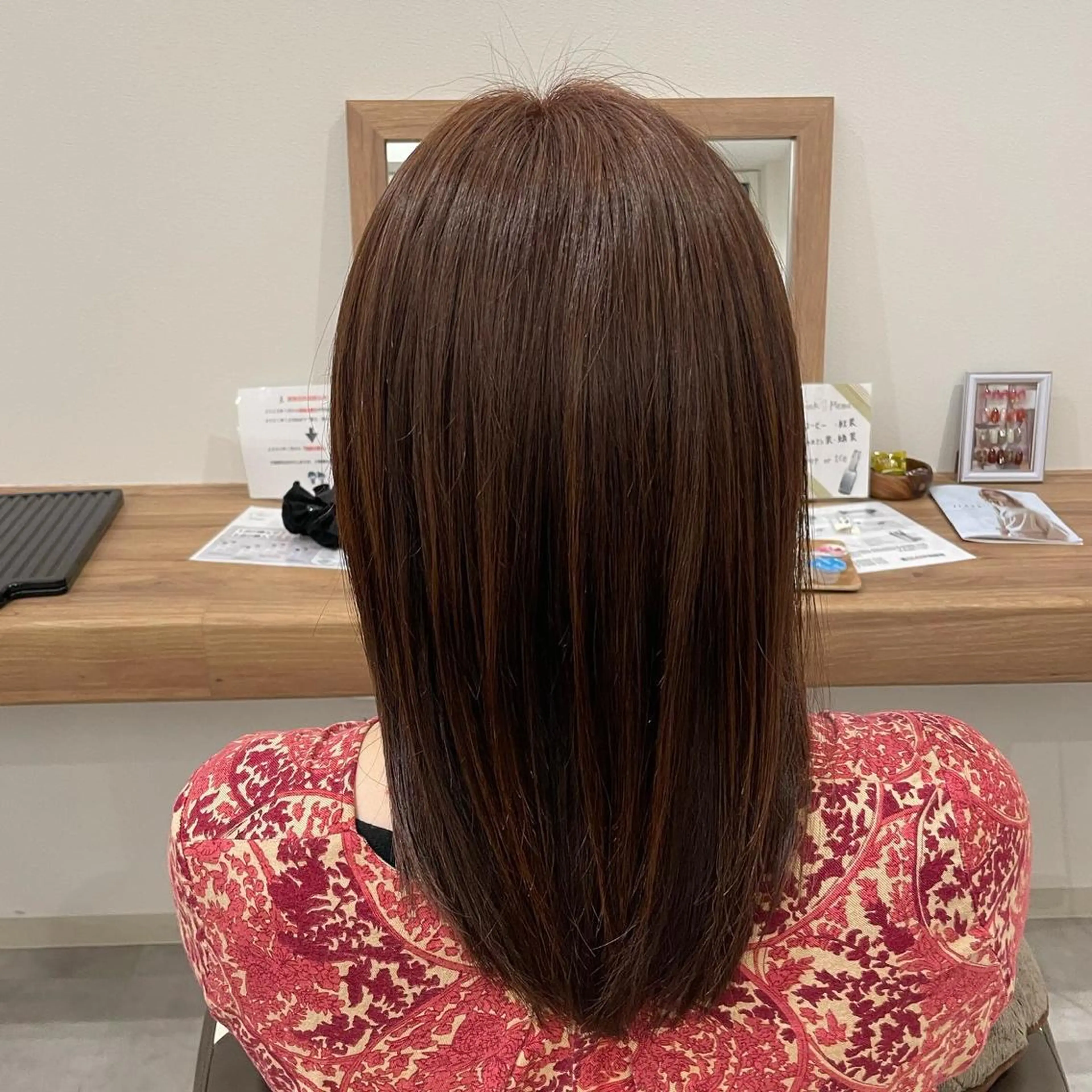 セミロング カラー トリートメント riddle hair(駒生)所属・山越 美裕樹のヘアスタイル